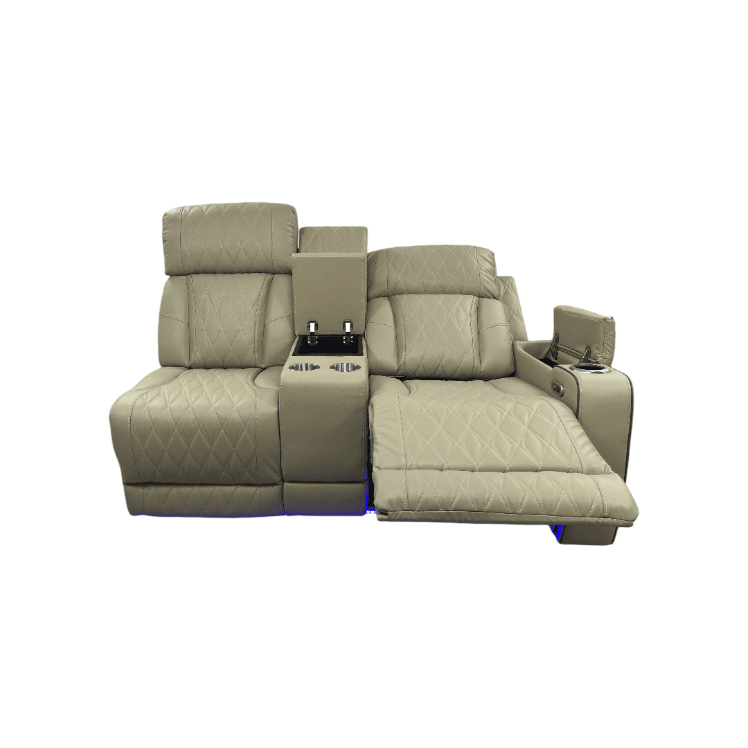 Latitude Run Power Leather Reclining Sofa With Led, Hide-Away Storage and Wireless Charger - Thumbnail 11