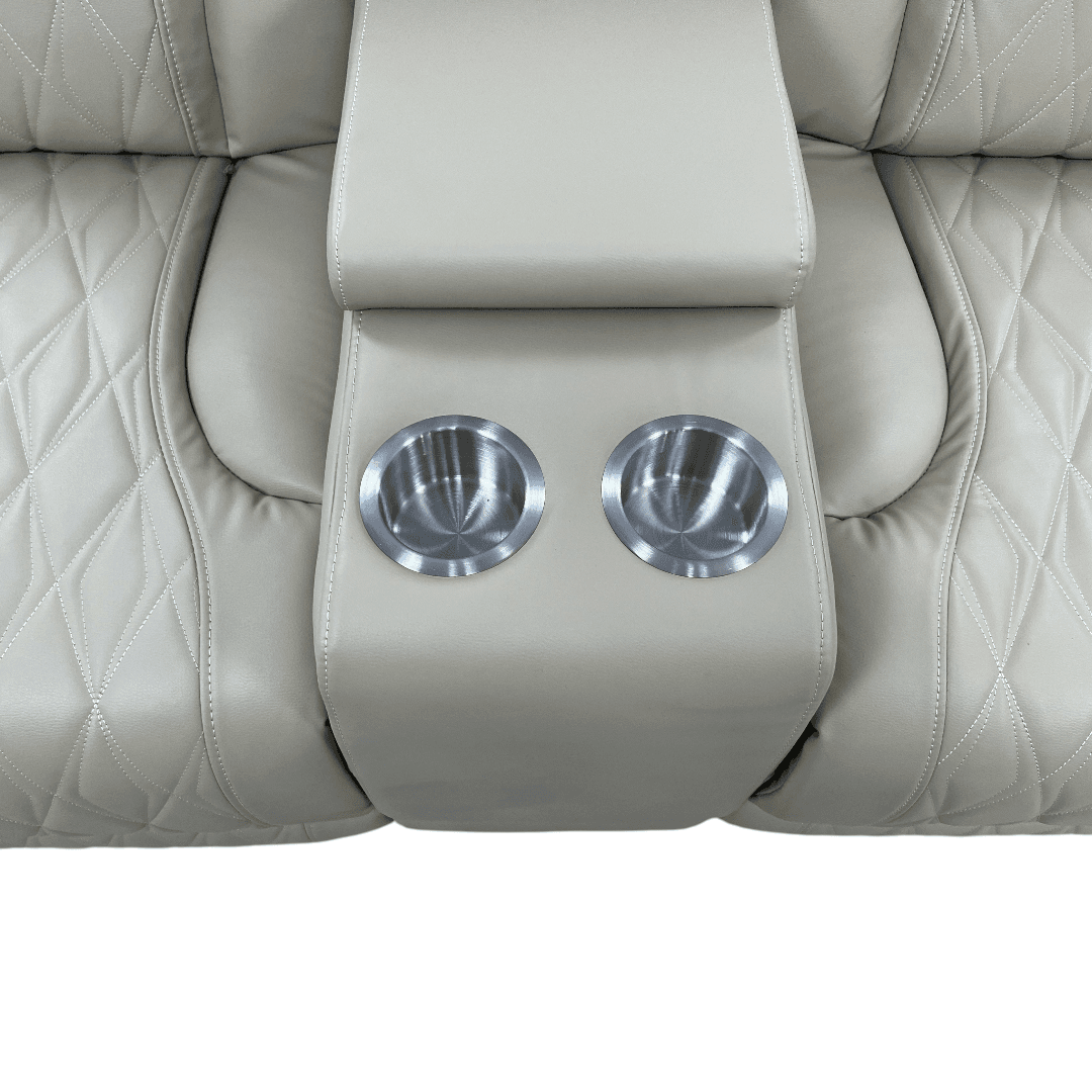 Latitude Run Power Leather Reclining Sofa With Led, Hide-Away Storage and Wireless Charger - Thumbnail 17