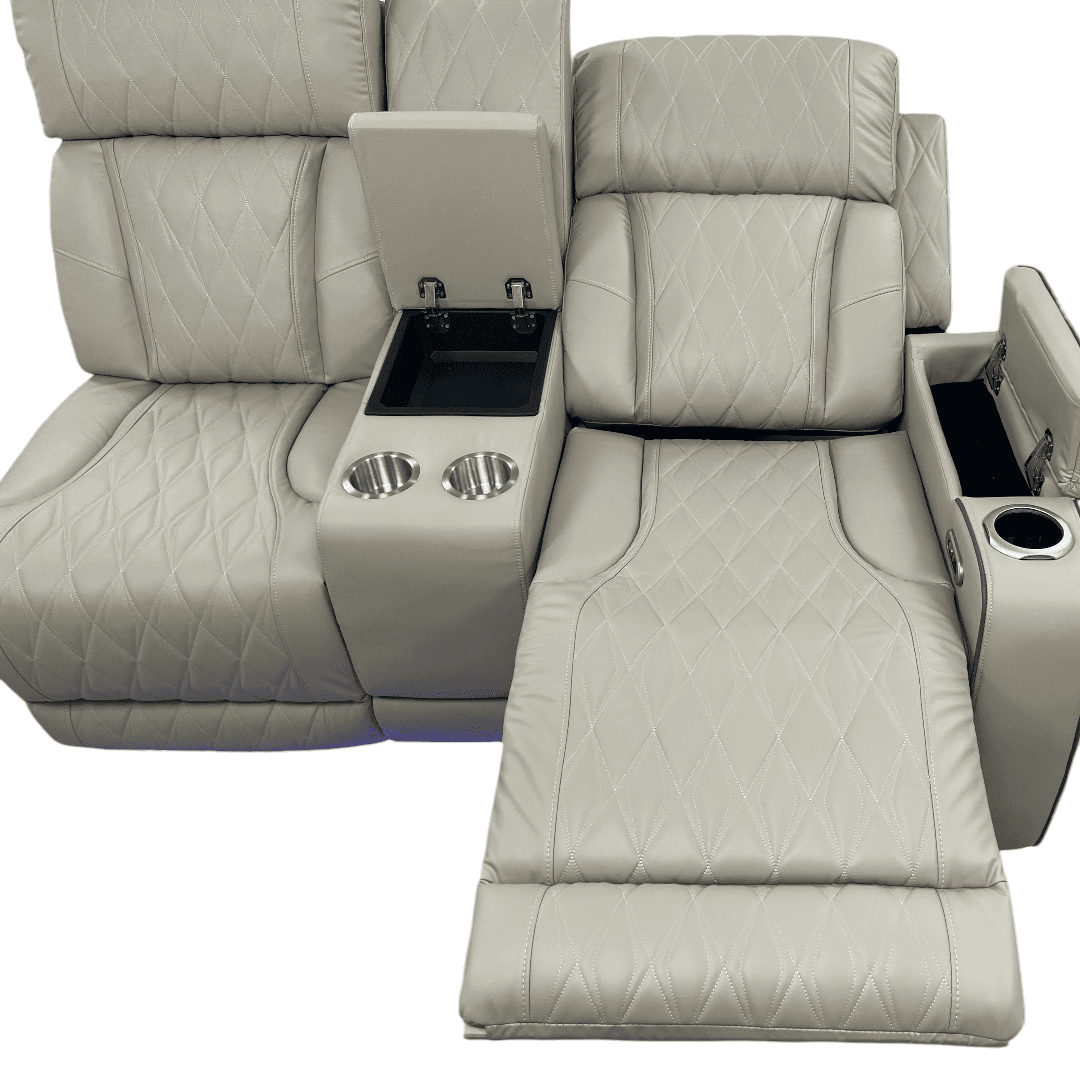 Latitude Run Power Leather Reclining Sofa With Led, Hide-Away Storage and Wireless Charger - Thumbnail 14