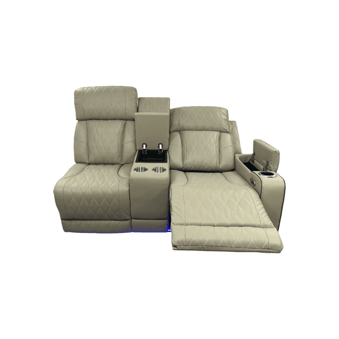 Latitude Run Power Leather Reclining Sofa With Led, Hide-Away Storage and Wireless Charger - Thumbnail 12