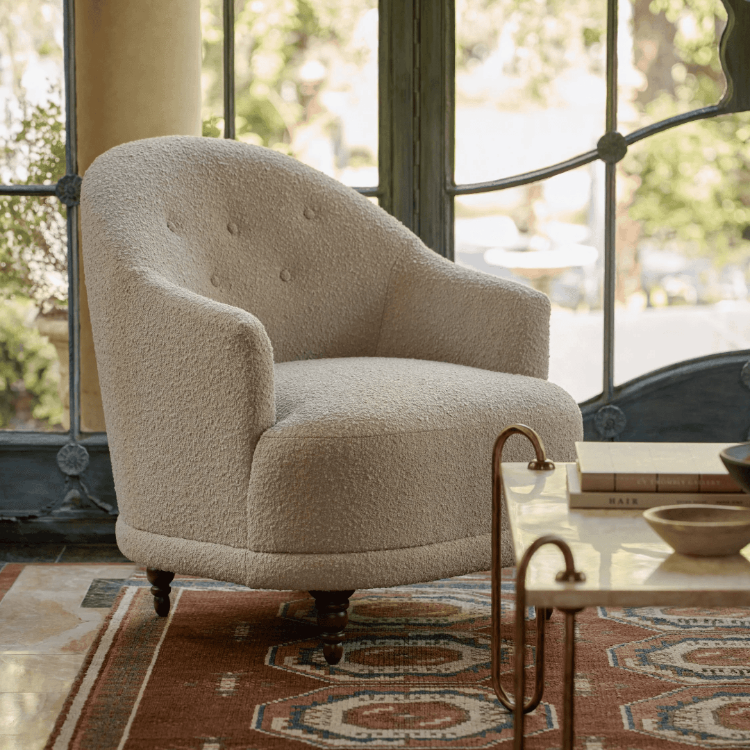 Lulu and Georgia Whitford Accent Chair Set of 2 - Sand - Image 1