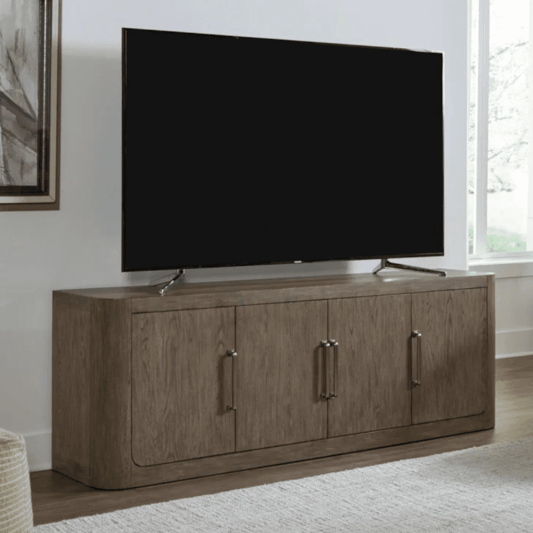 Liberty Furniture South Bend Contemporary 82 Inch TV Console with Adjustable Shelves - Image 1