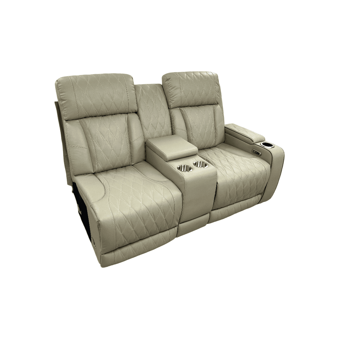 Latitude Run Power Leather Reclining Sofa With Led, Hide-Away Storage and Wireless Charger - Thumbnail 6