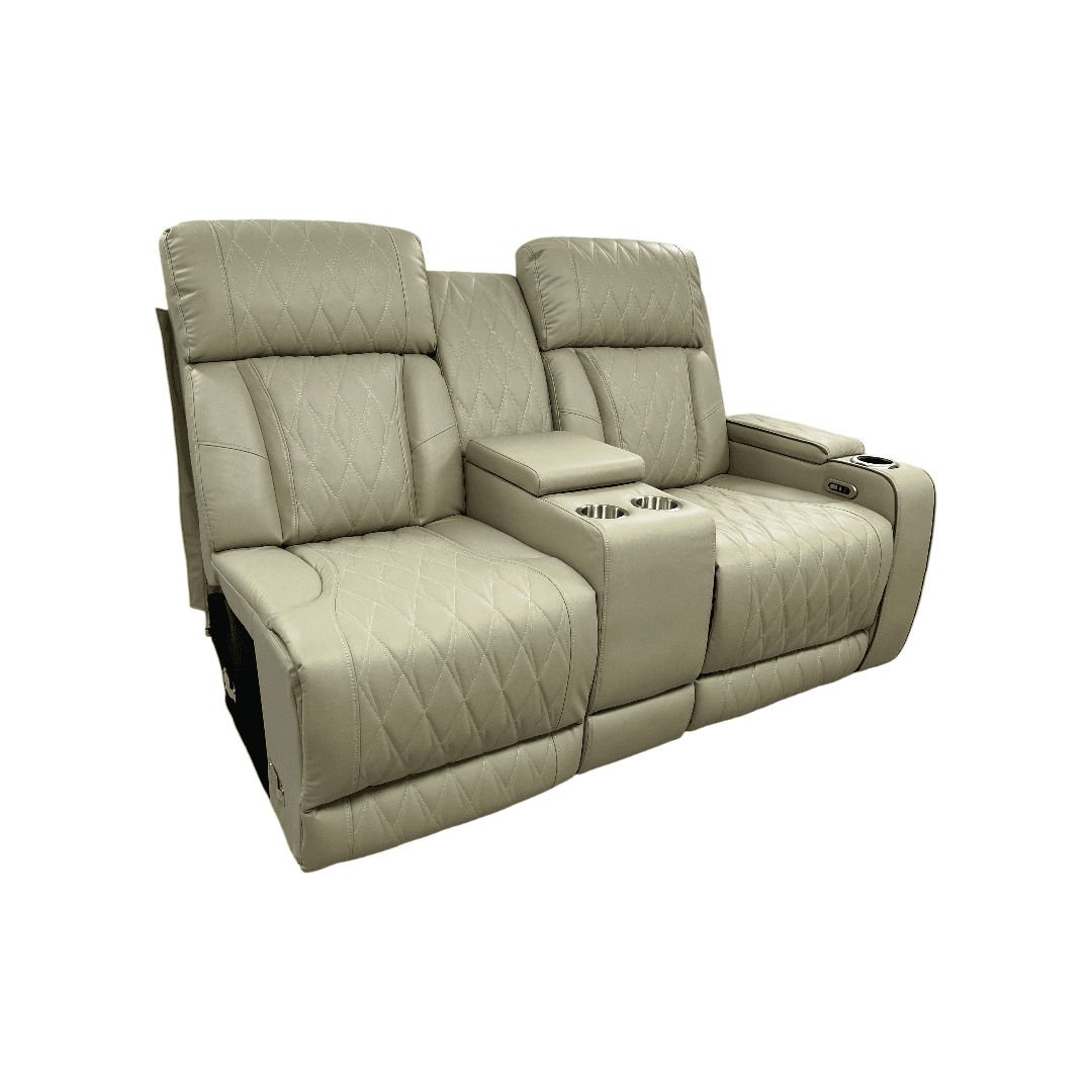 Latitude Run Power Leather Reclining Sofa With Led, Hide-Away Storage and Wireless Charger - Thumbnail 5