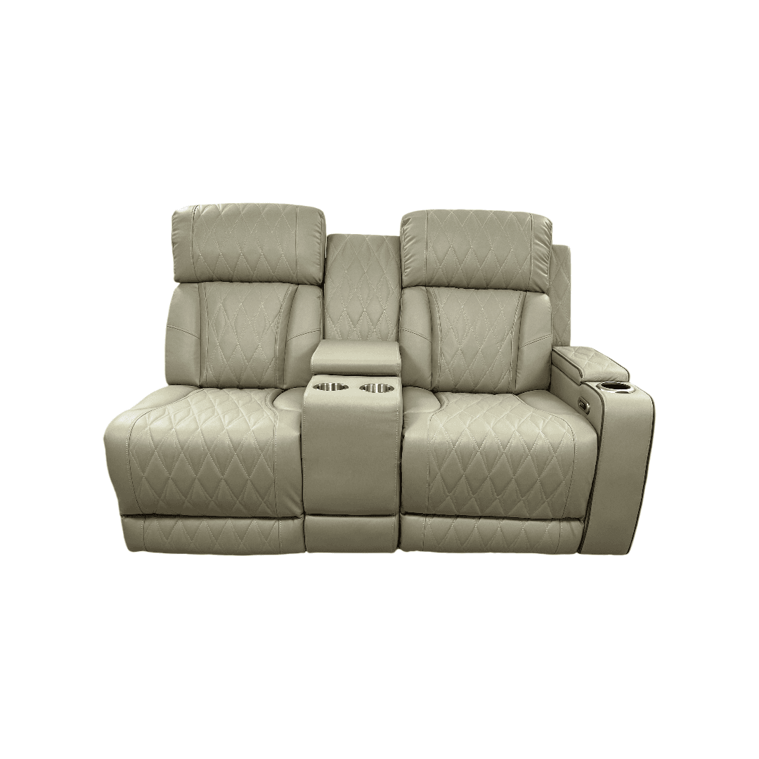 Latitude Run Power Leather Reclining Sofa With Led, Hide-Away Storage and Wireless Charger - Thumbnail 9