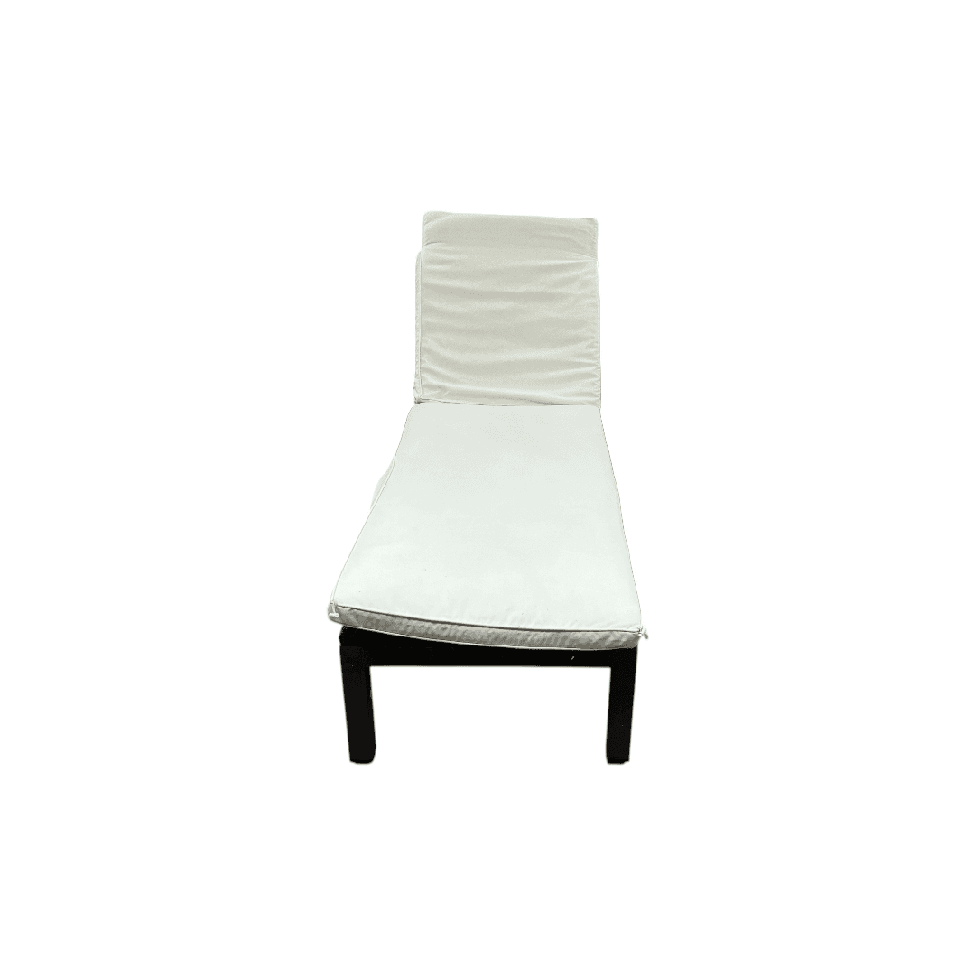 Costway Brown Back Adjustable Rattan Chair Chaise Recliner with Beige Cushions - Thumbnail 16