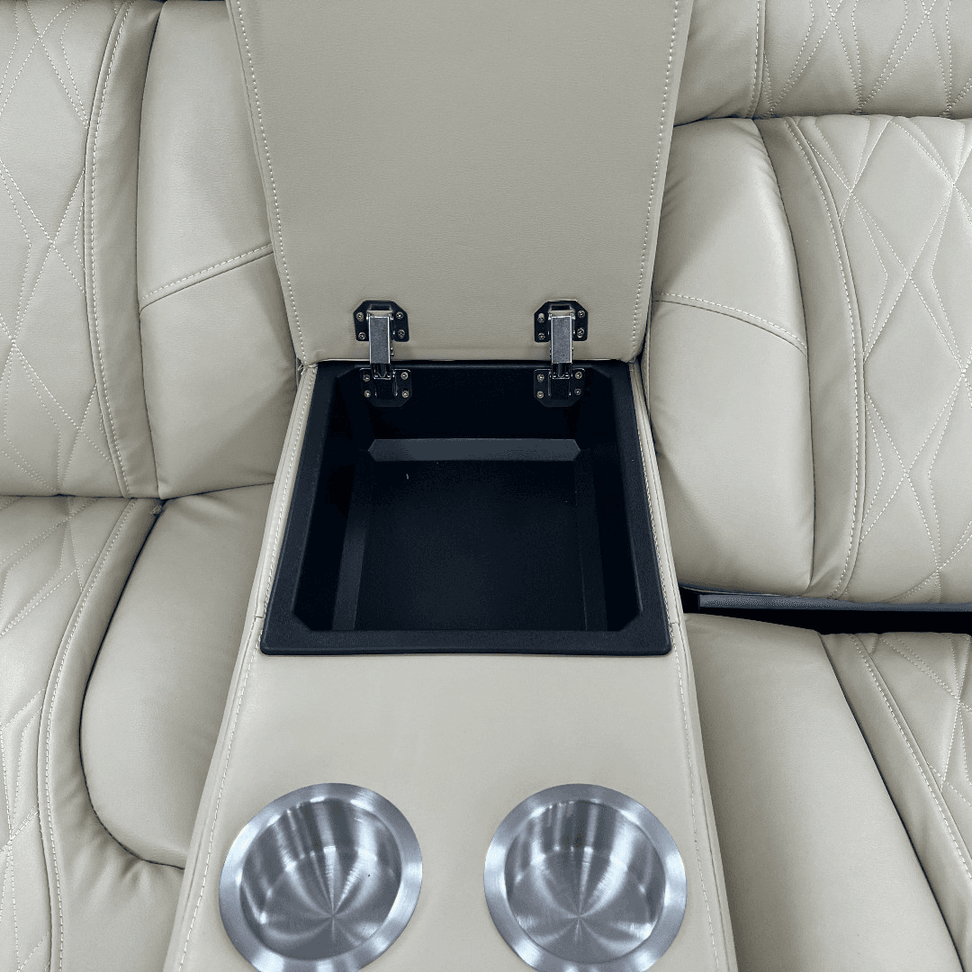 Latitude Run Power Leather Reclining Sofa With Led, Hide-Away Storage and Wireless Charger - Thumbnail 23