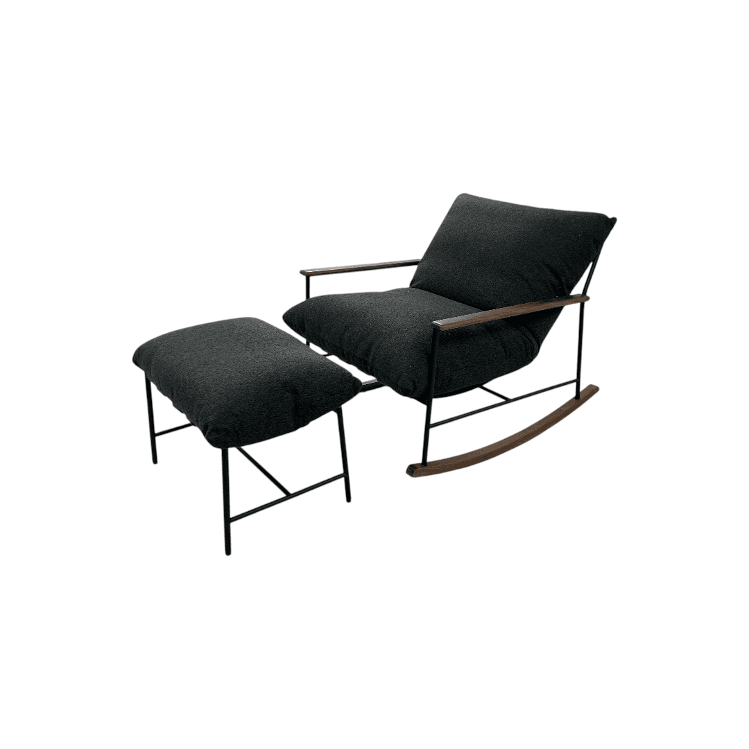 Denver Modern Indoor Vail Rocker and Ottoman - Thumbnail 5