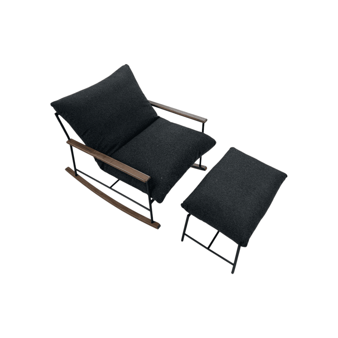 Denver Modern Indoor Vail Rocker and Ottoman - Thumbnail 7