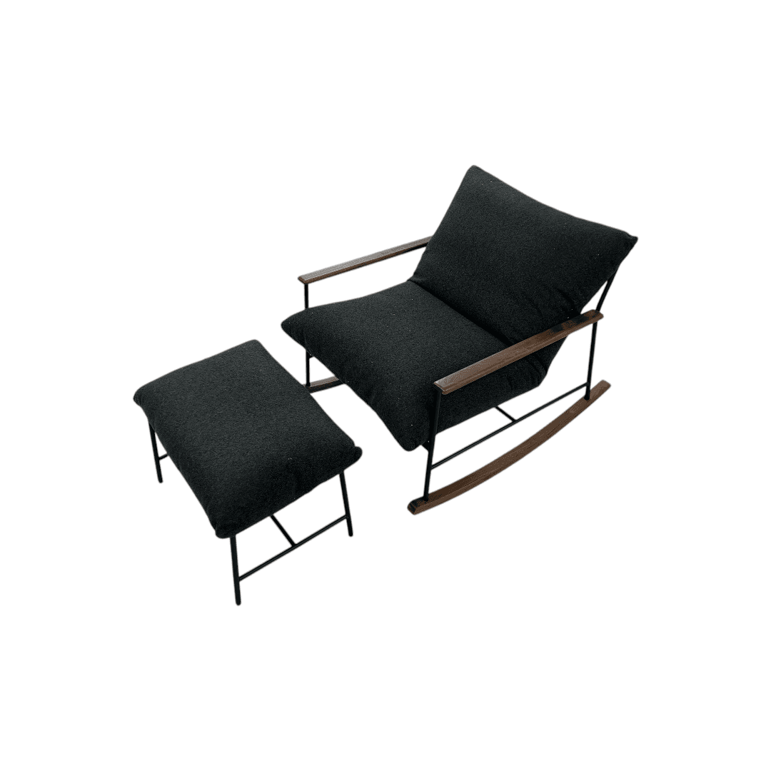 Denver Modern Indoor Vail Rocker and Ottoman - Thumbnail 6