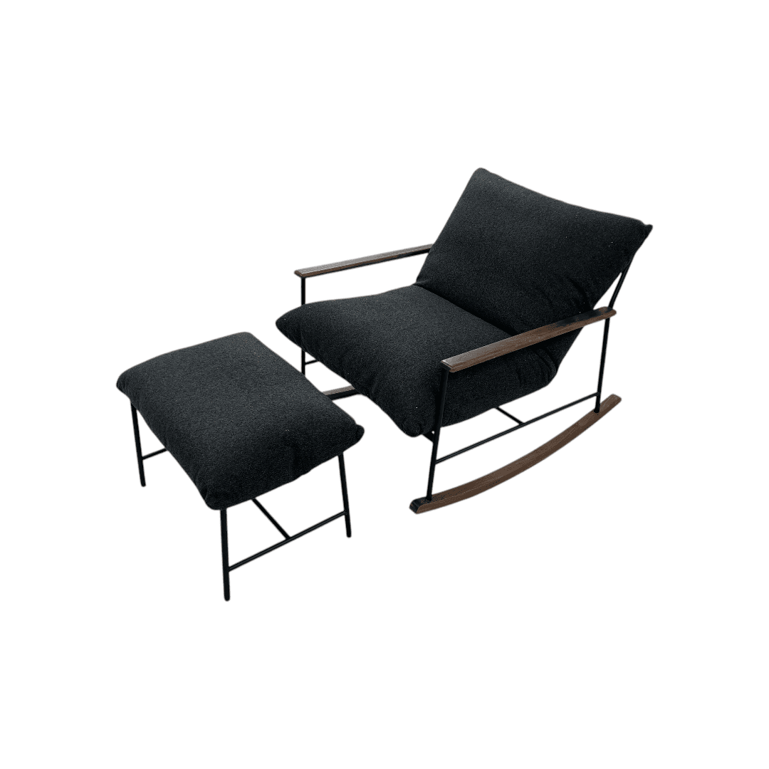 Denver Modern Indoor Vail Rocker and Ottoman - Thumbnail 4