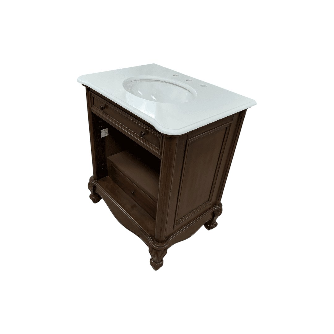 Red Barrel Studio Single Bathroom Vanity with Engineered Marble Top - Thumbnail 4