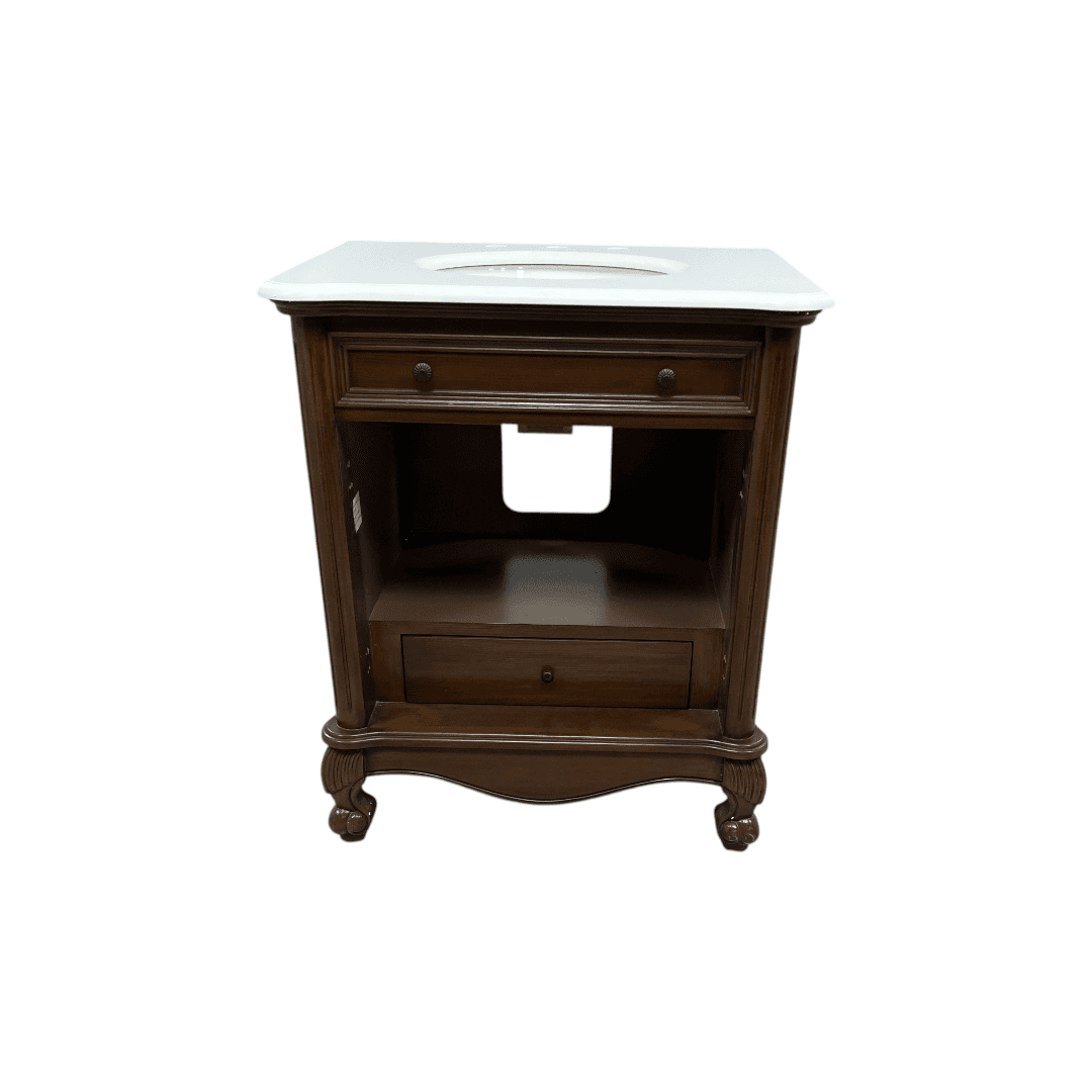 Red Barrel Studio Single Bathroom Vanity with Engineered Marble Top - Thumbnail 2