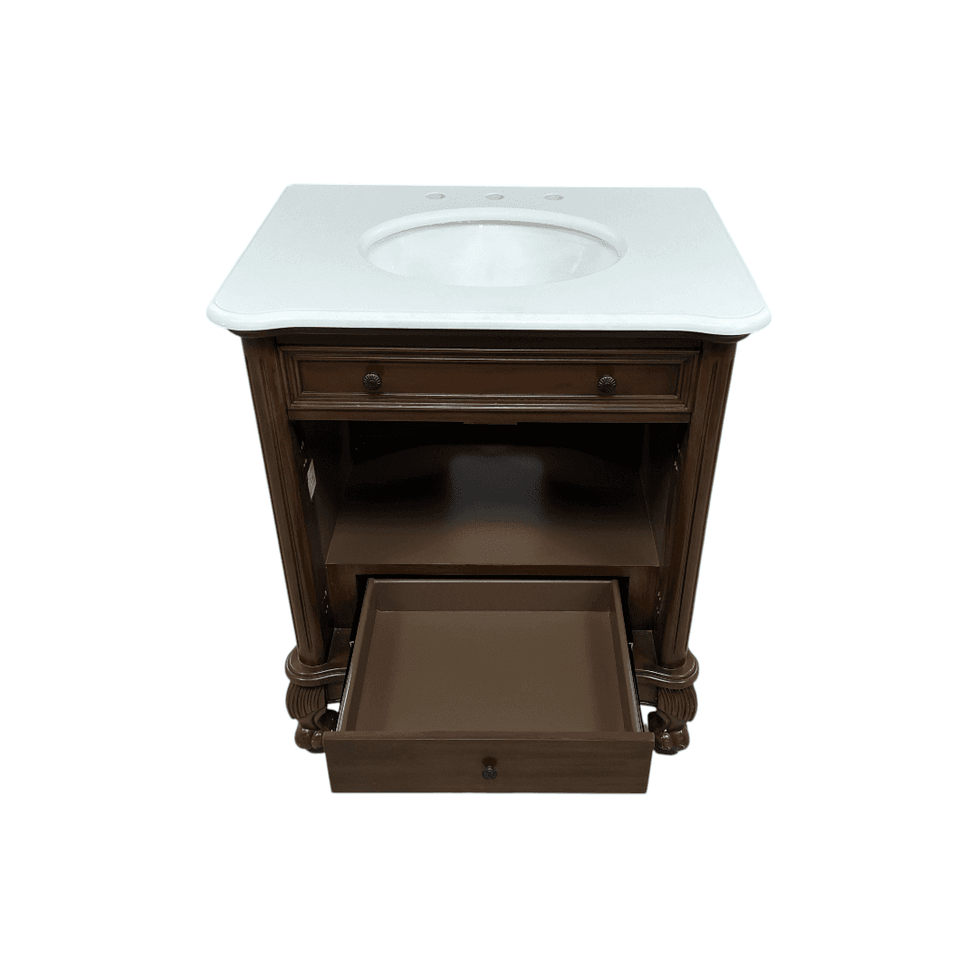 Red Barrel Studio Single Bathroom Vanity with Engineered Marble Top - Thumbnail 13