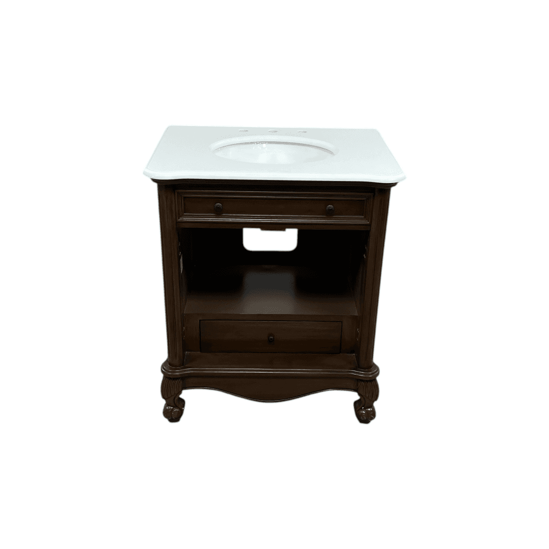 Red Barrel Studio Single Bathroom Vanity with Engineered Marble Top - Image 1