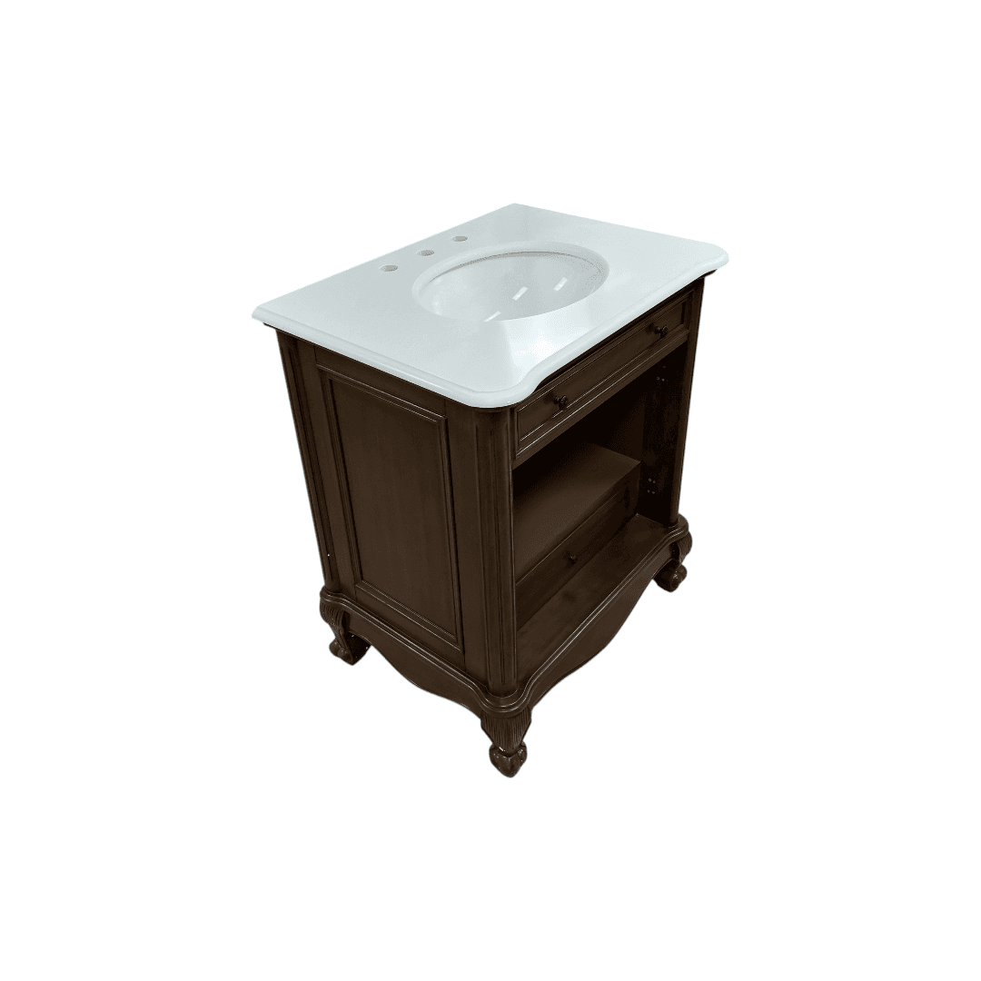 Red Barrel Studio Single Bathroom Vanity with Engineered Marble Top - Thumbnail 6