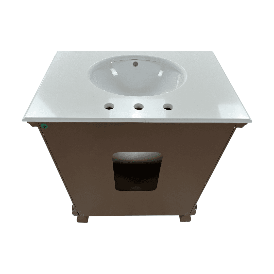 Red Barrel Studio Single Bathroom Vanity with Engineered Marble Top - Thumbnail 11