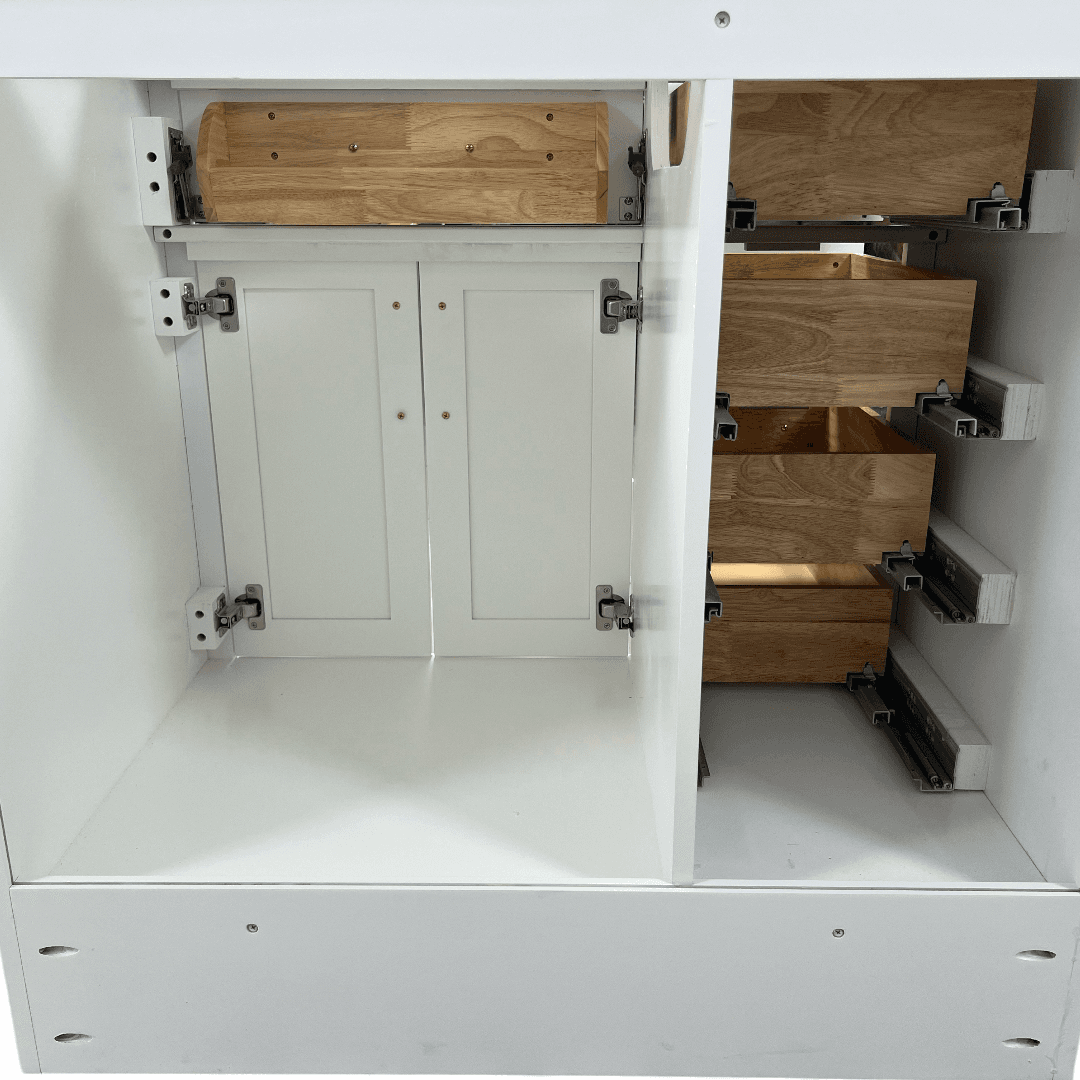 Wildon Home Tidworth Solid Wood Single Bathroom Vanity with 1.5'' Quartz Top - Thumbnail 9