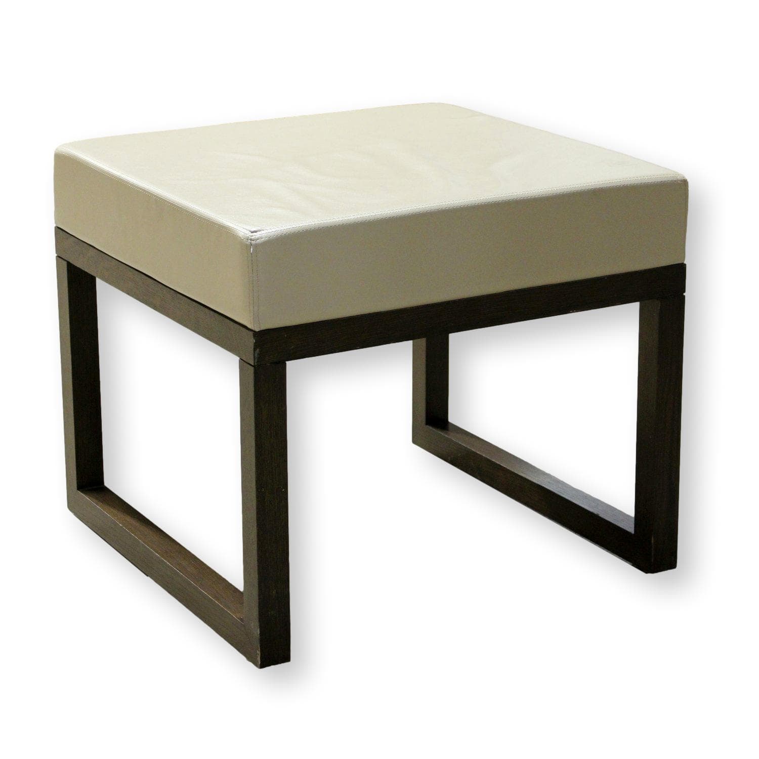 Square Ottoman - Taupe - Image 1