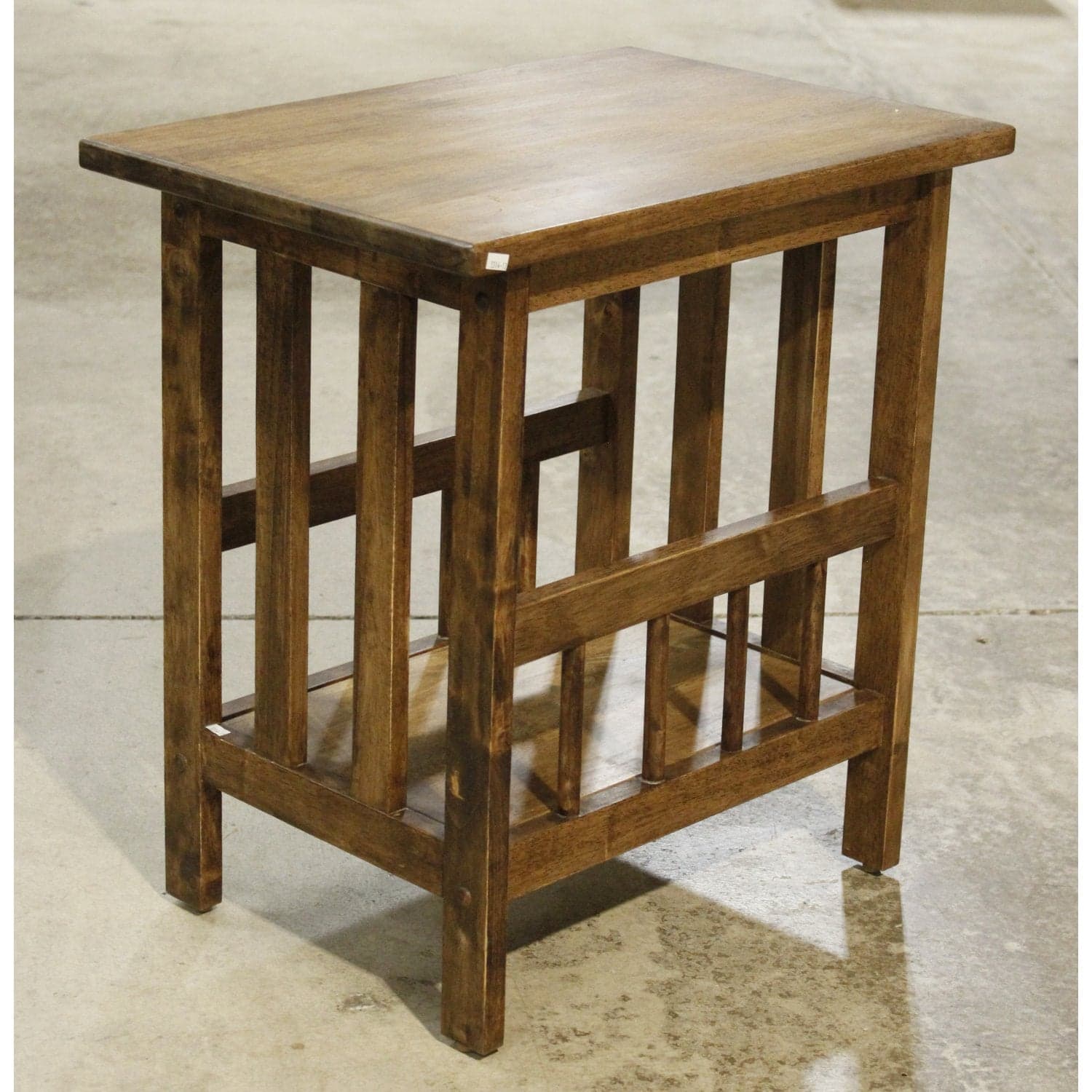 Narrow End Table w/Shelf Below - Dark Oak - Thumbnail 3