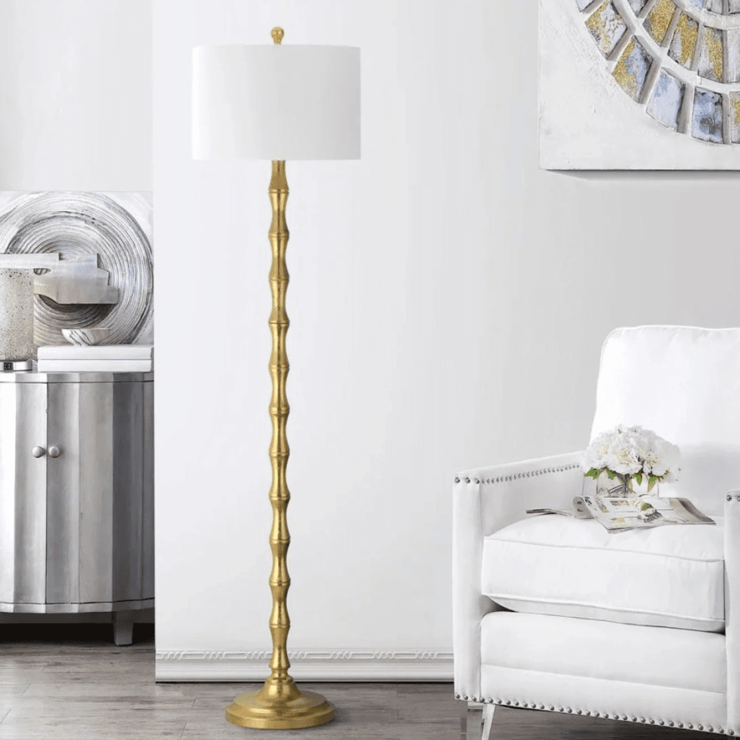 Safavieh Aurelia Floor Lamp-Antique Gold - Image 1
