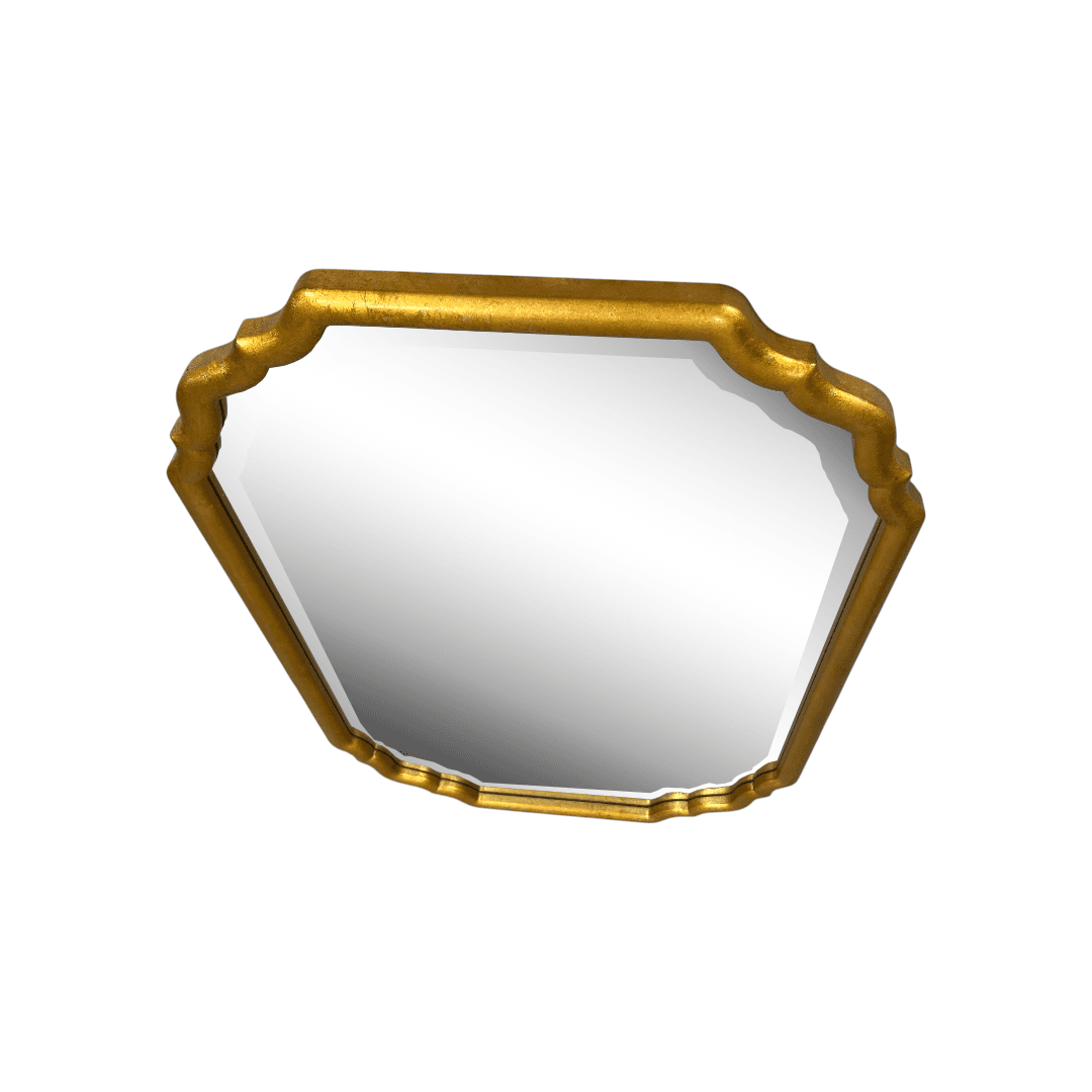 Coleman Furniture Lightly Antiqued Metallic Gold Leaf Rectangular Mirror by Uttermost - Thumbnail 3