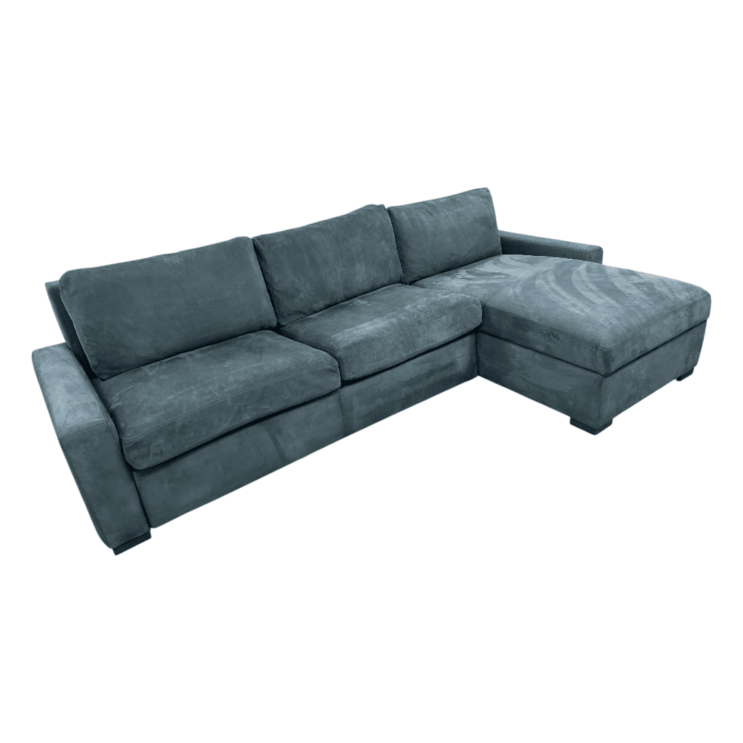 Restoration Hardware Maxwell Queen Sleeper Right-Arm Chaise Sectional Sofa in Italian Venetto Leather - Thumbnail 6