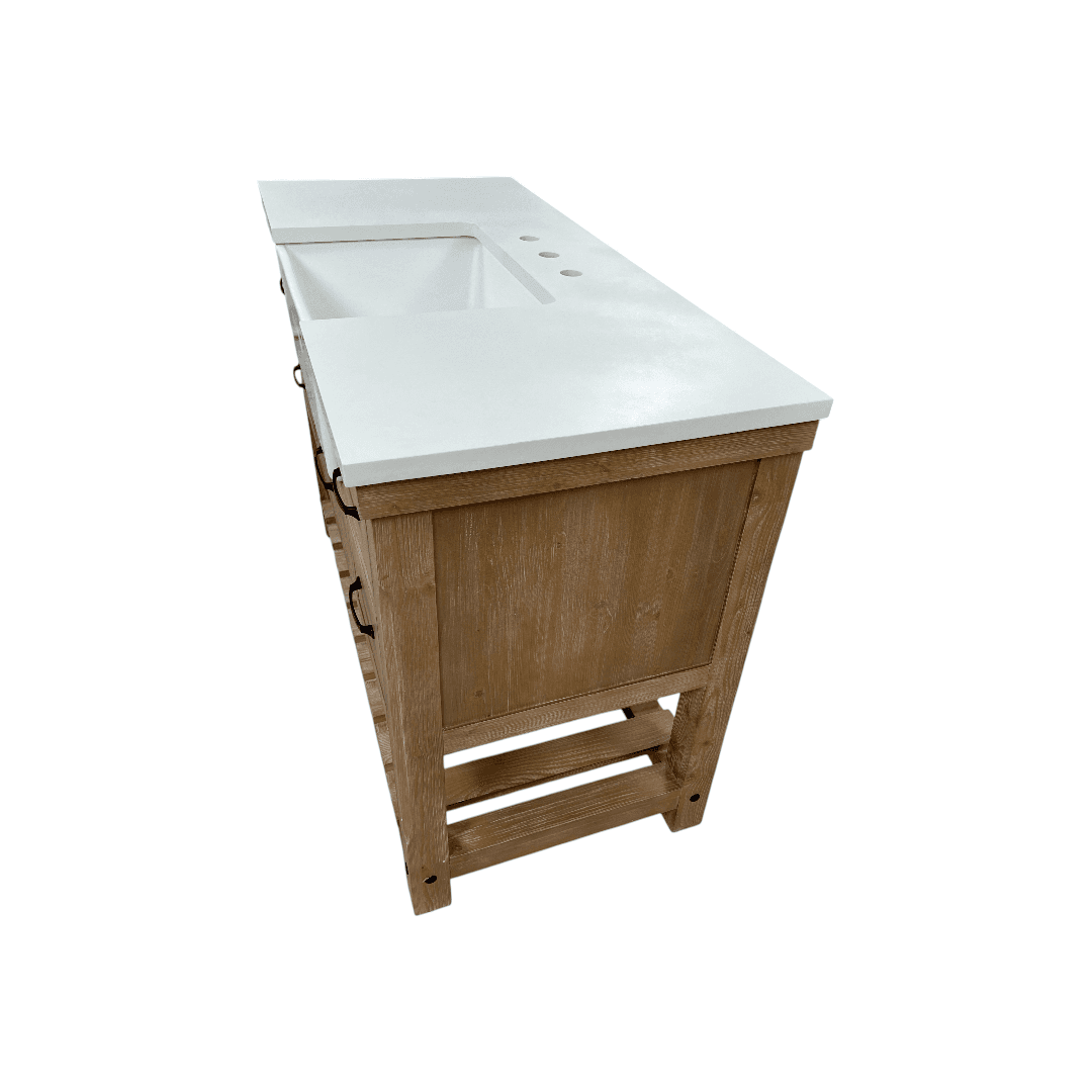 Sudio Design Wesley 48″ Weathered Natural Vanity with Ariston White Top - Thumbnail 13