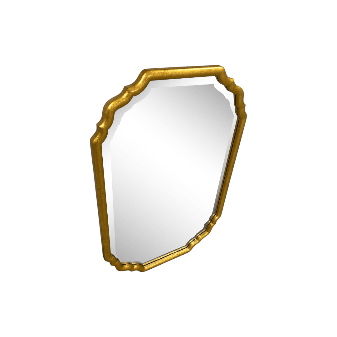 Coleman Furniture Lightly Antiqued Metallic Gold Leaf Rectangular Mirror by Uttermost - Thumbnail 2