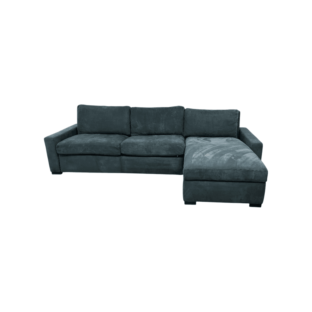 Restoration Hardware Maxwell Queen Sleeper Right-Arm Chaise Sectional Sofa in Italian Venetto Leather - Thumbnail 2