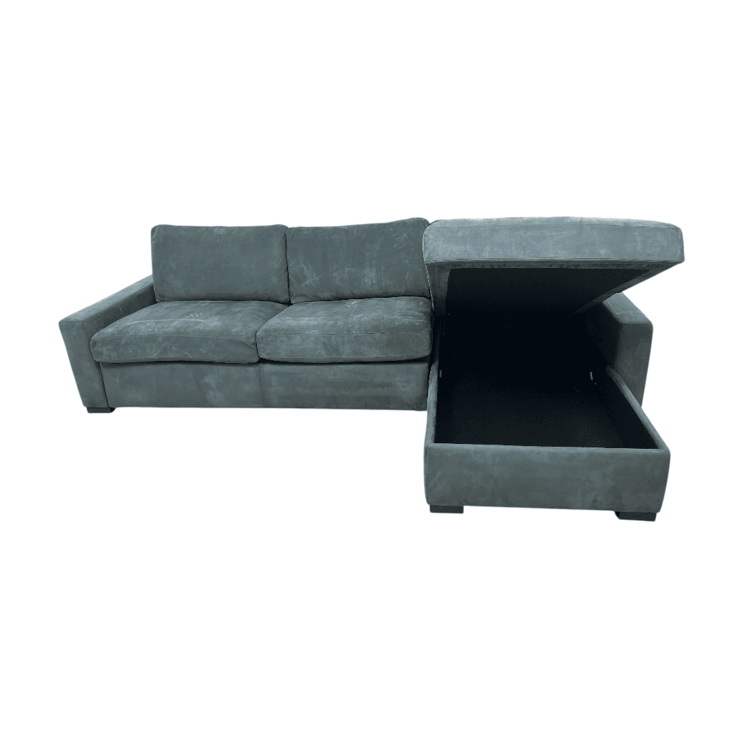 Restoration Hardware Maxwell Queen Sleeper Right-Arm Chaise Sectional Sofa in Italian Venetto Leather - Thumbnail 19