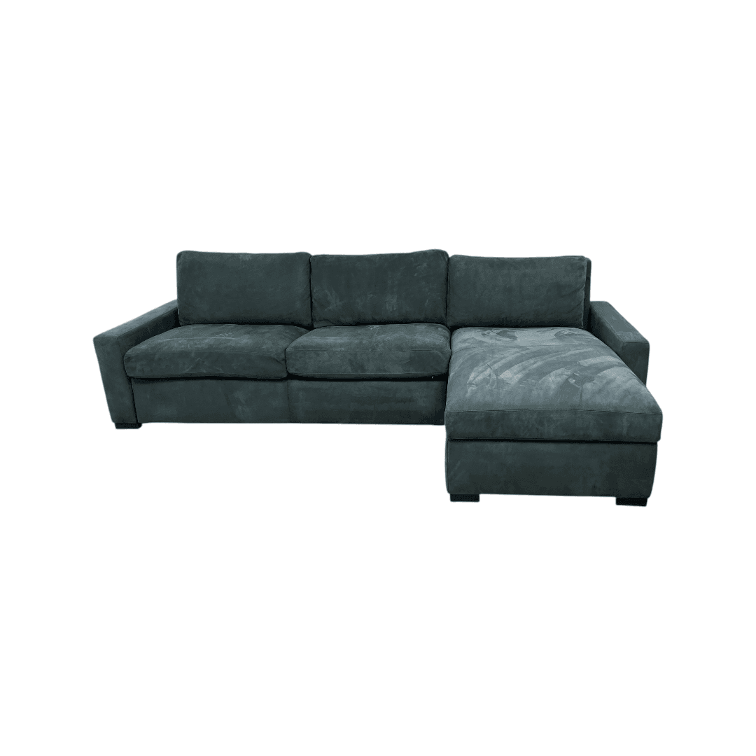 Restoration Hardware Maxwell Queen Sleeper Right-Arm Chaise Sectional Sofa in Italian Venetto Leather - Image 1