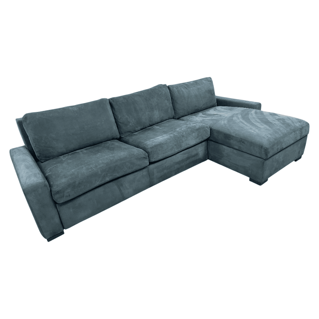 Restoration Hardware Maxwell Queen Sleeper Right-Arm Chaise Sectional Sofa in Italian Venetto Leather - Thumbnail 7