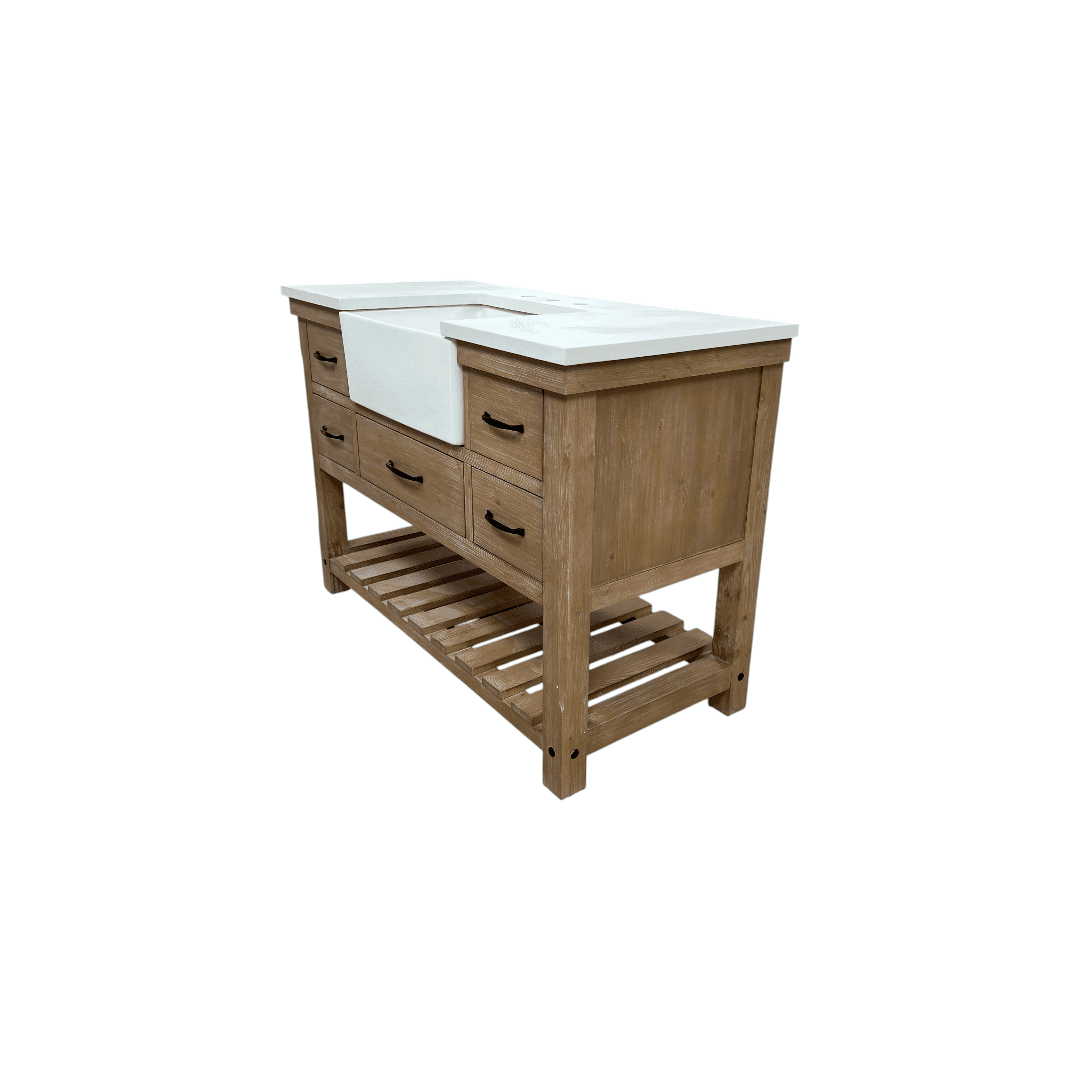 Sudio Design Wesley 48″ Weathered Natural Vanity with Ariston White Top - Thumbnail 8