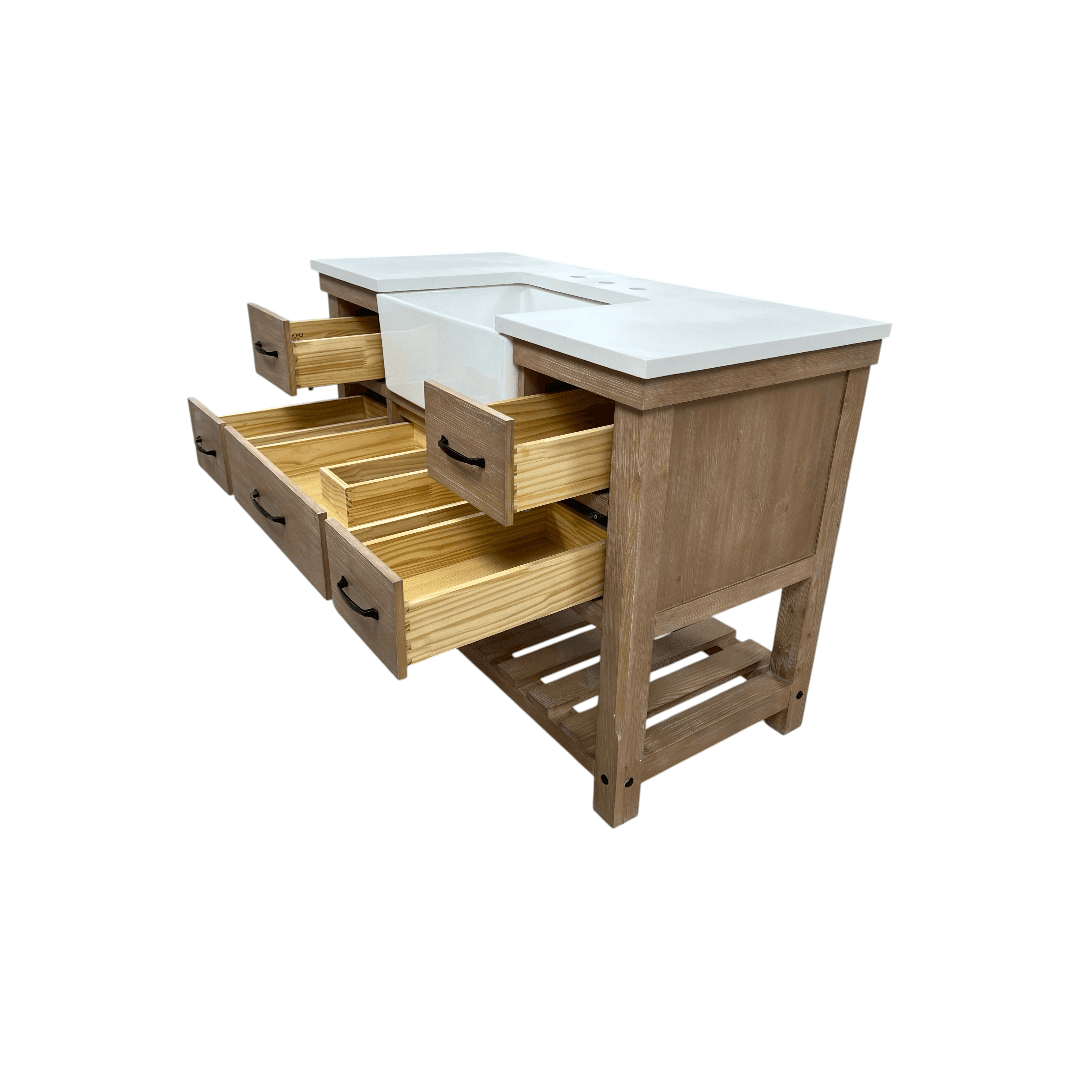 Sudio Design Wesley 48″ Weathered Natural Vanity with Ariston White Top - Thumbnail 21