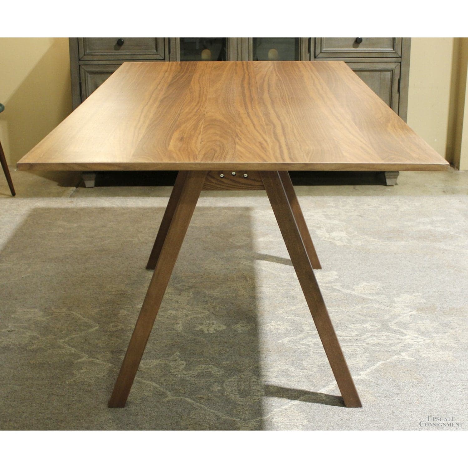 Contemporary Dining set w/6 Green Upholstered Chairs - Green - Thumbnail 4