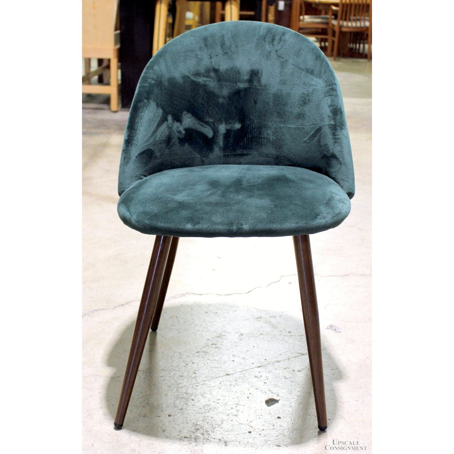 Contemporary Dining set w/6 Green Upholstered Chairs - Green - Thumbnail 6