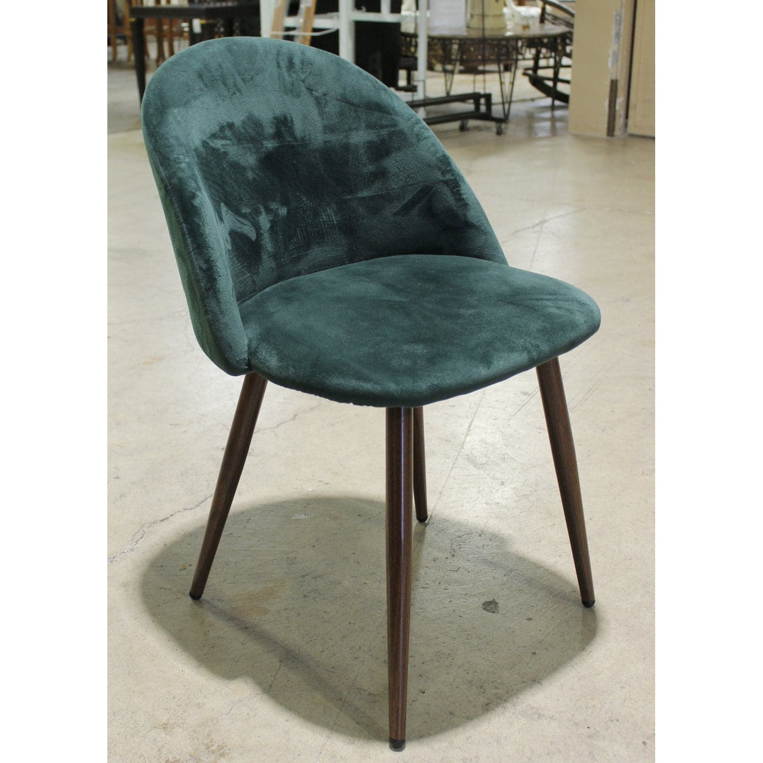 Contemporary Dining set w/6 Green Upholstered Chairs - Green - Thumbnail 7