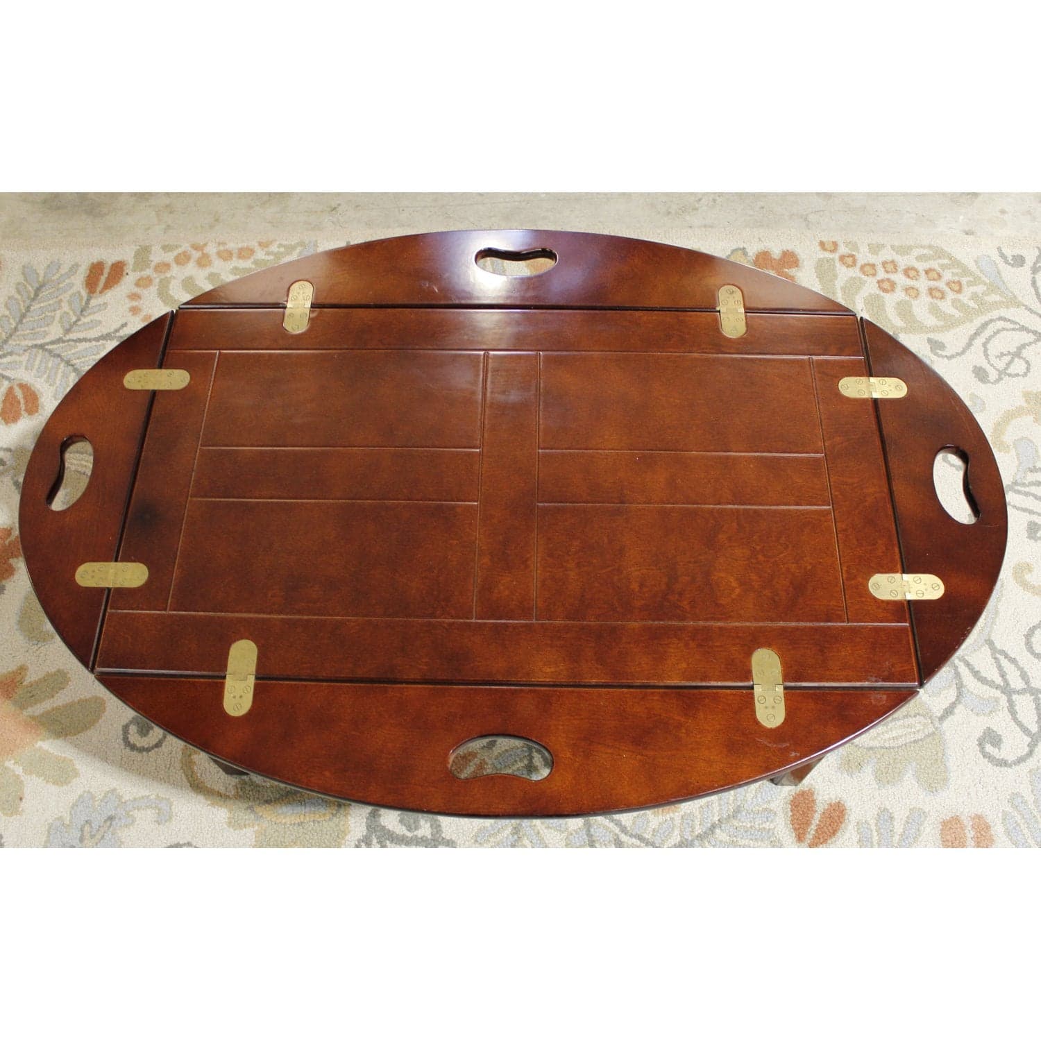 Bombay Co. Butler's Tray Table - Mahogany Finish - Thumbnail 5