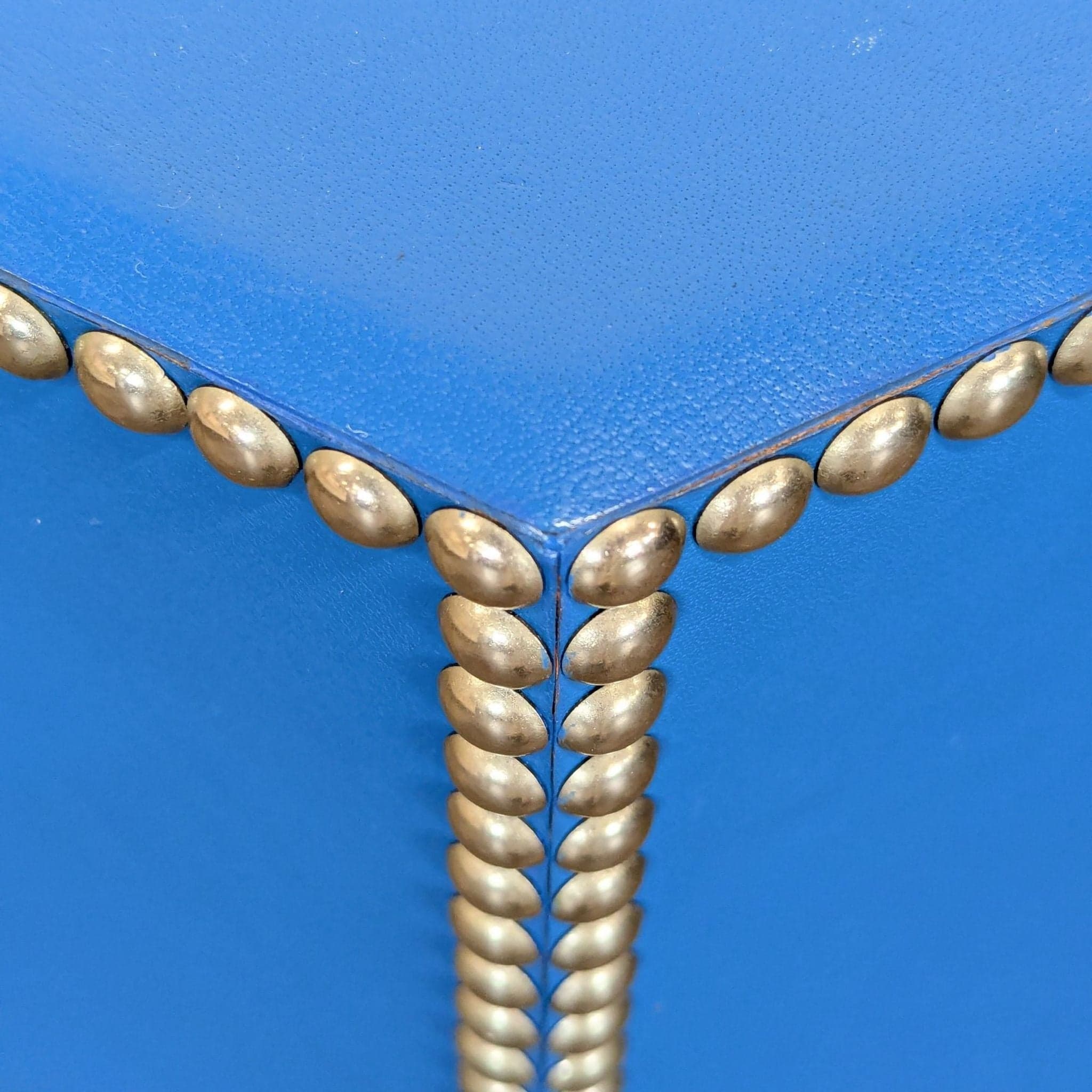 Wisteria Blue Hide Stool - Thumbnail 4