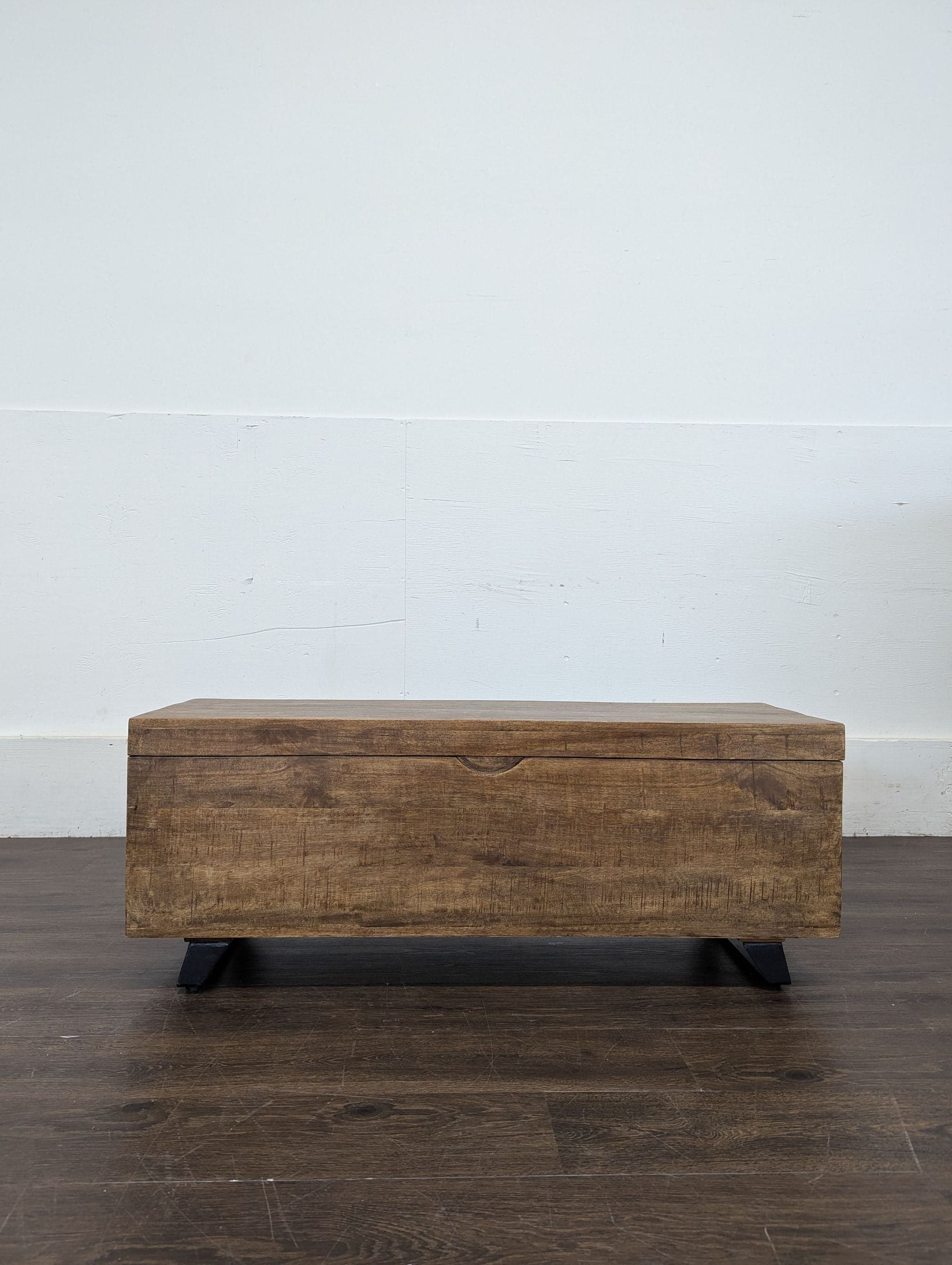 Pimberly Row Mango Wood and Iron Storage Trunk - Image 1