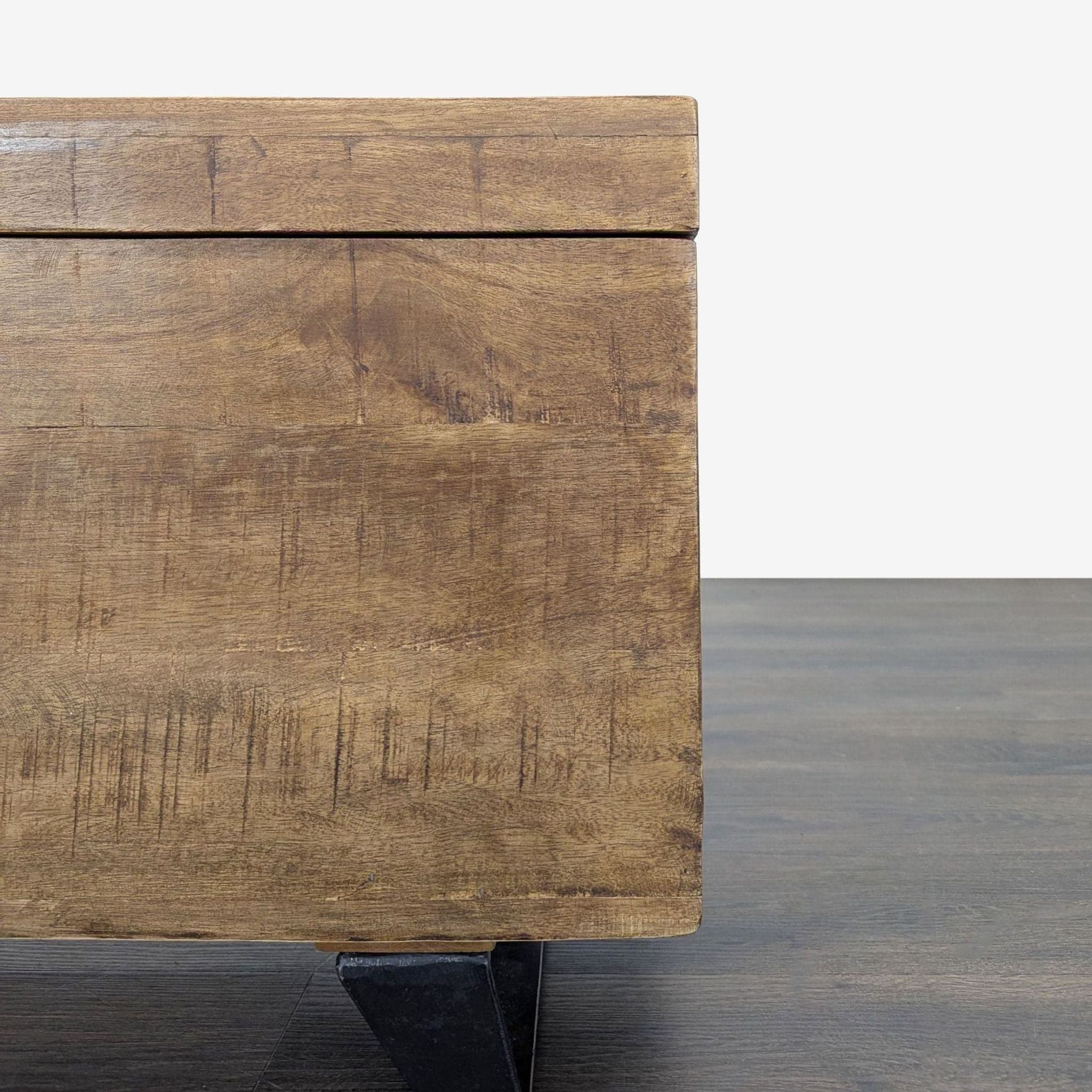 Pimberly Row Mango Wood and Iron Storage Trunk - Thumbnail 10