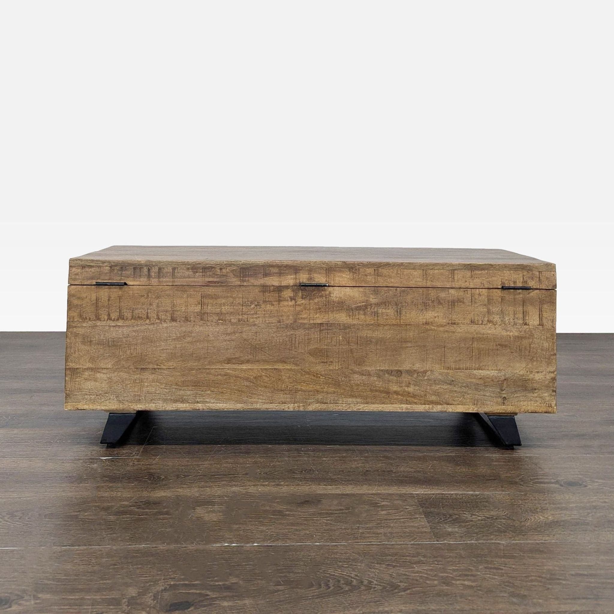 Pimberly Row Mango Wood and Iron Storage Trunk - Thumbnail 9