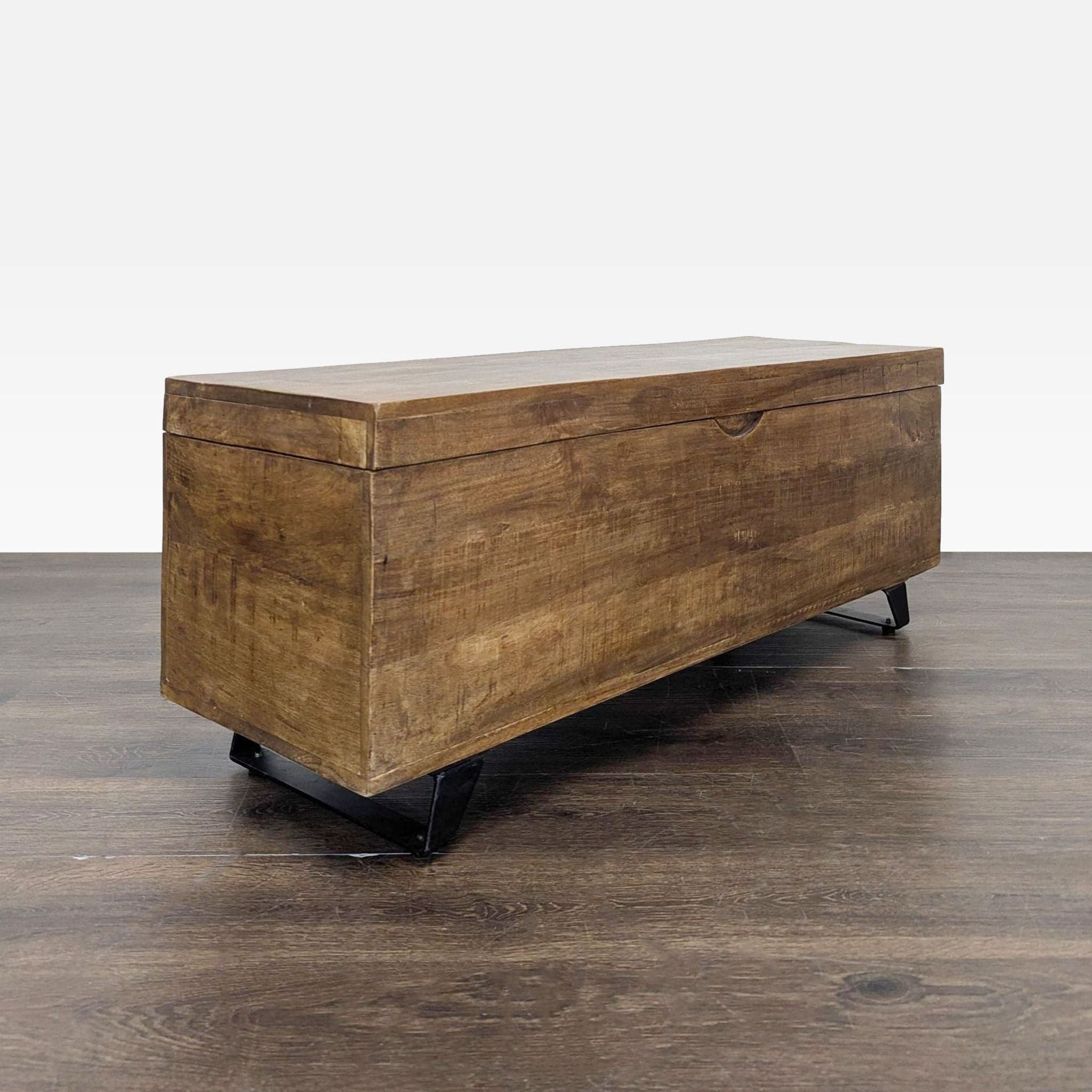 Pimberly Row Mango Wood and Iron Storage Trunk - Thumbnail 12