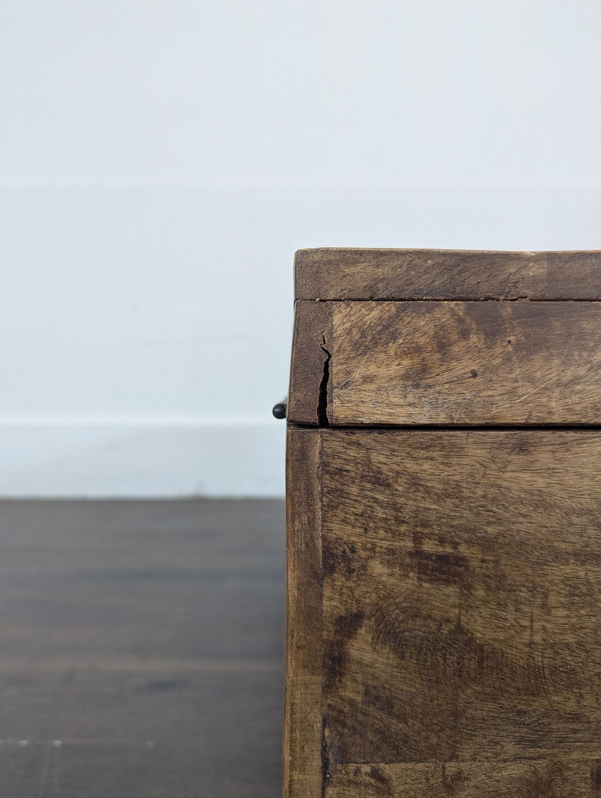 Pimberly Row Mango Wood and Iron Storage Trunk - Thumbnail 8