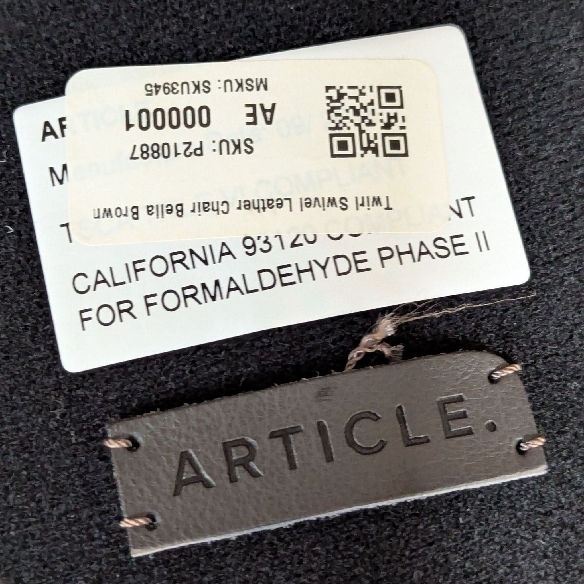 Article Brown Leather Swivel Lounge Chair - Modern Comfort - Thumbnail 8