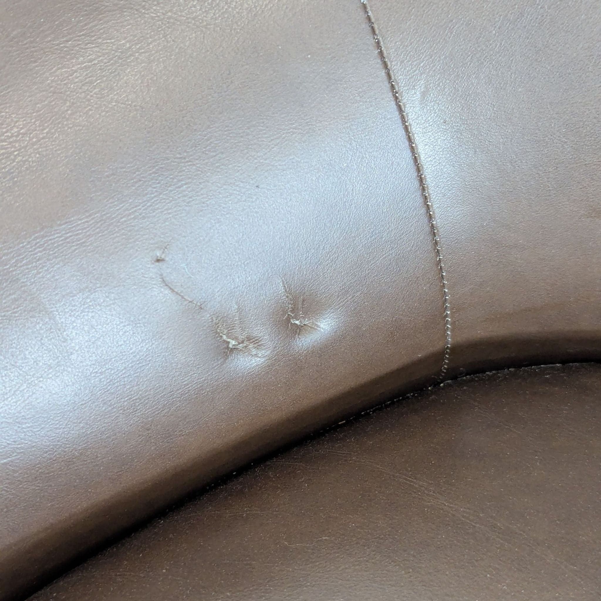 Article Brown Leather Swivel Lounge Chair - Modern Comfort - Thumbnail 7