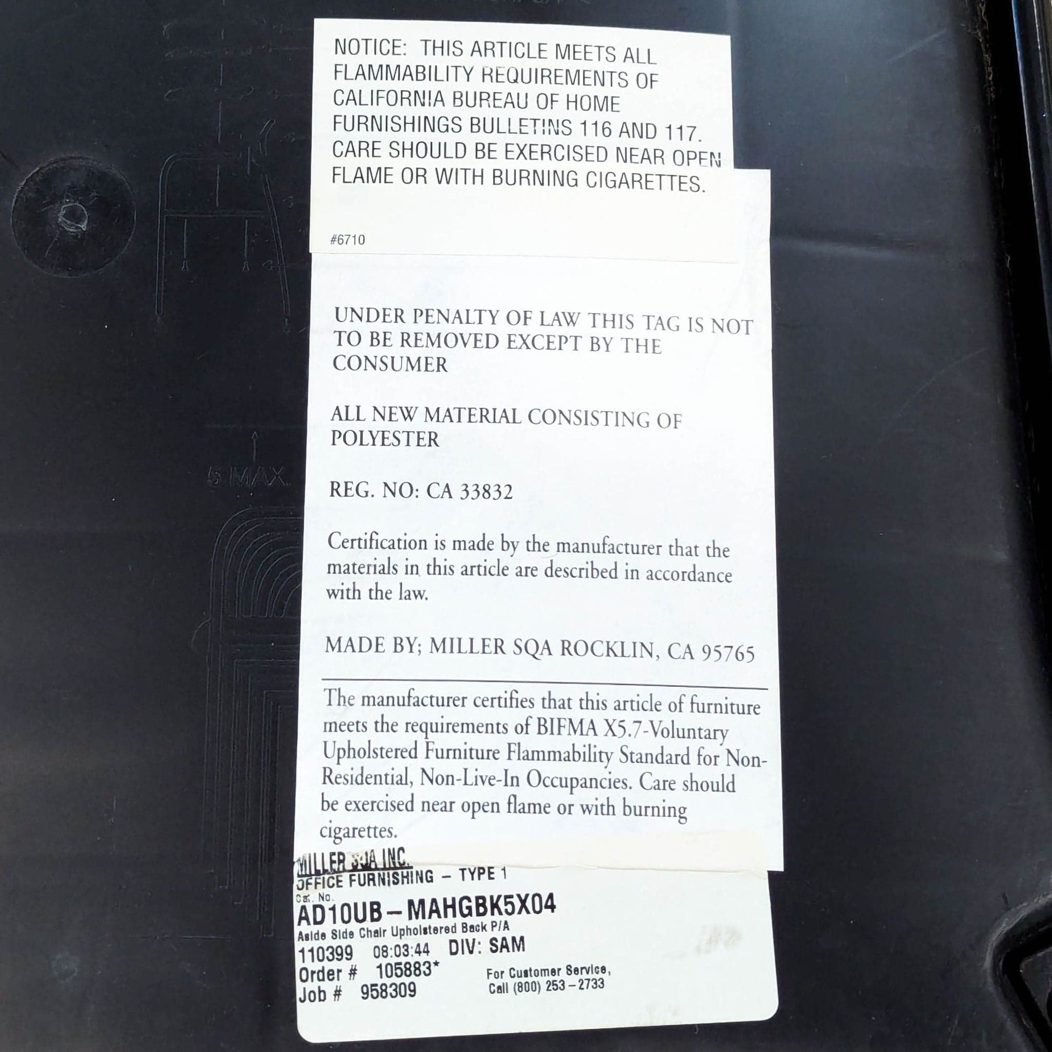 Herman Miller Aside Blue Fabric Guest Chair with Black Metal Frame - Thumbnail 8