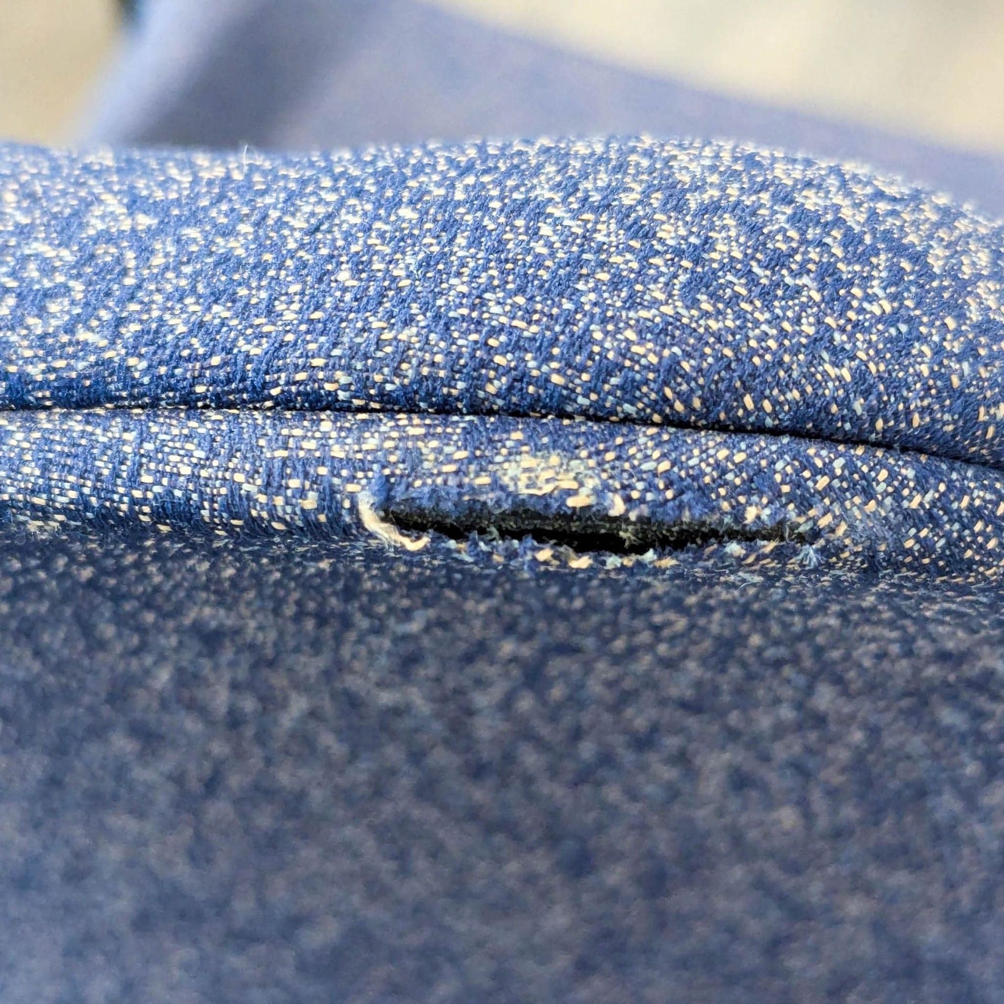 Herman Miller Aside Blue Fabric Guest Chair with Black Metal Frame - Thumbnail 7