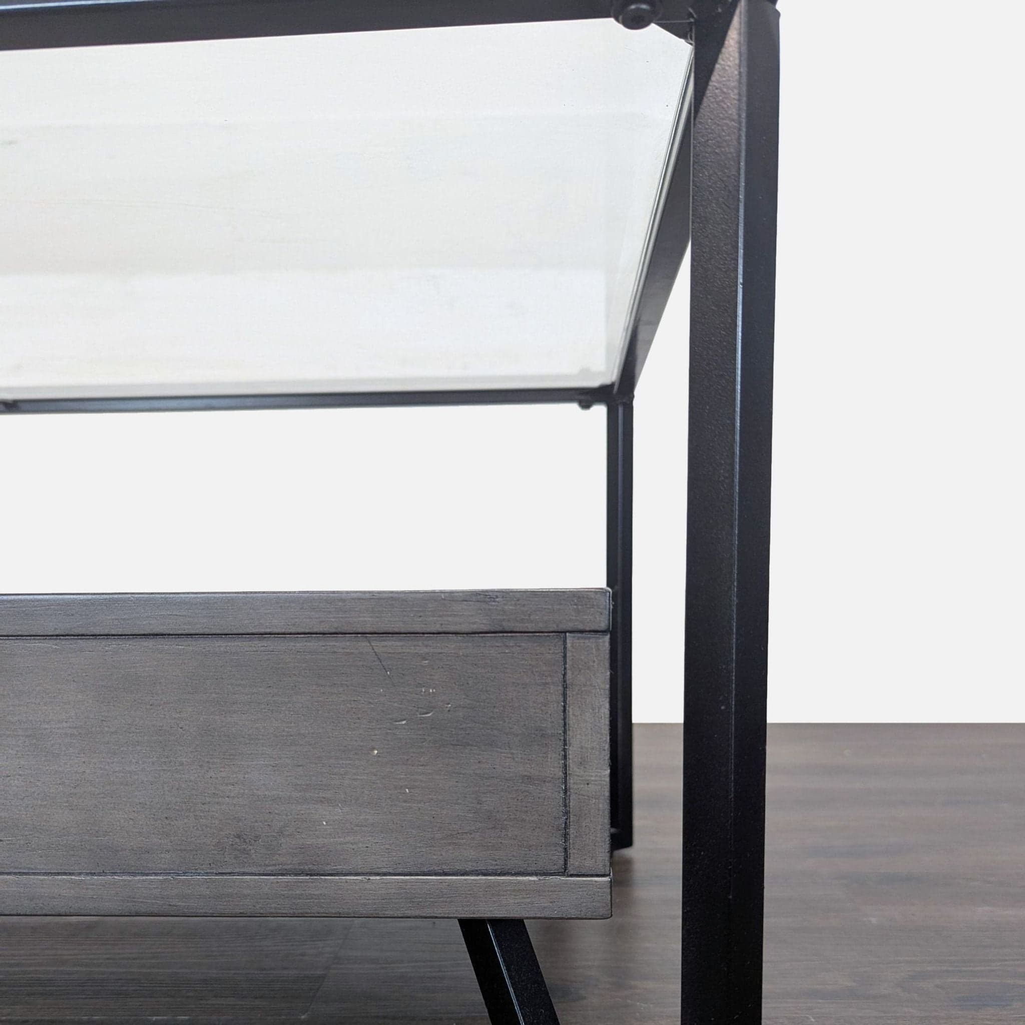 Glass Top Coffee Table with Drawers - Thumbnail 4